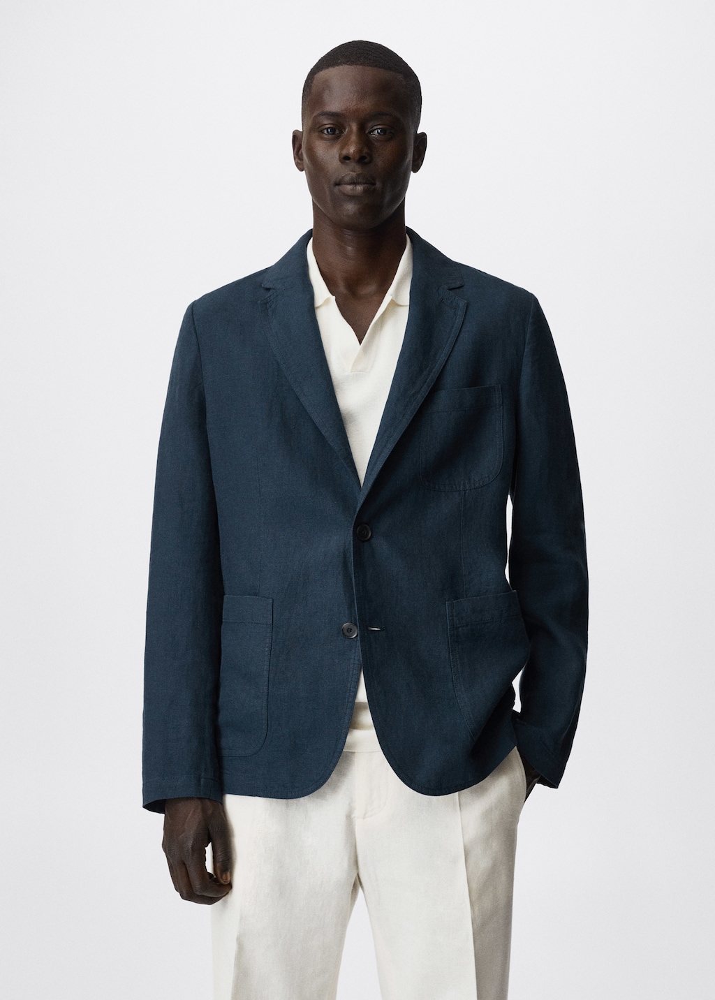 Slim fit linen jacket Men MANGO Pakistan