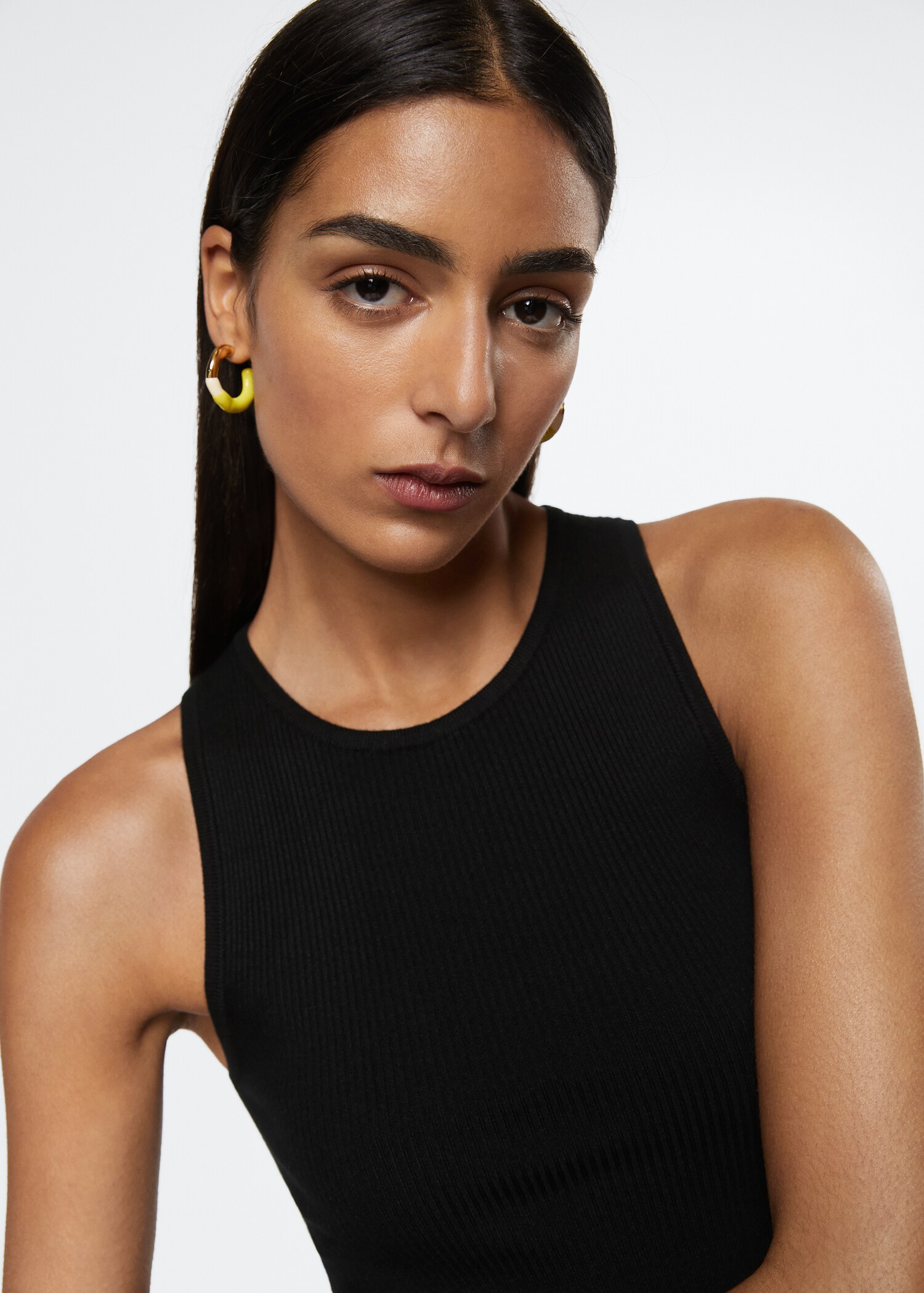 Side slit knit dress - Details of the article 1