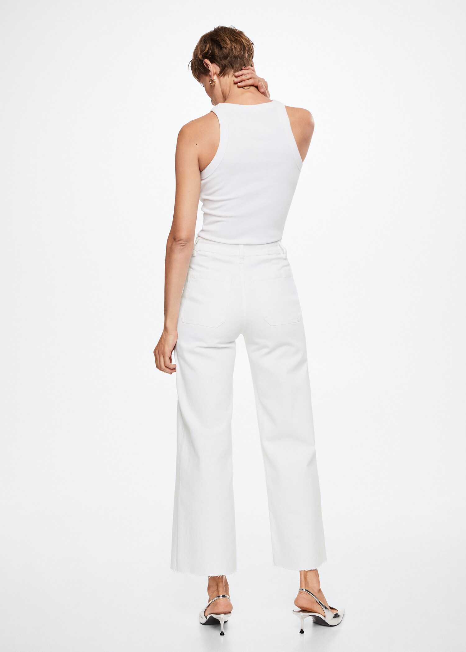 Jeans culotte high waist - Reverse of the article
