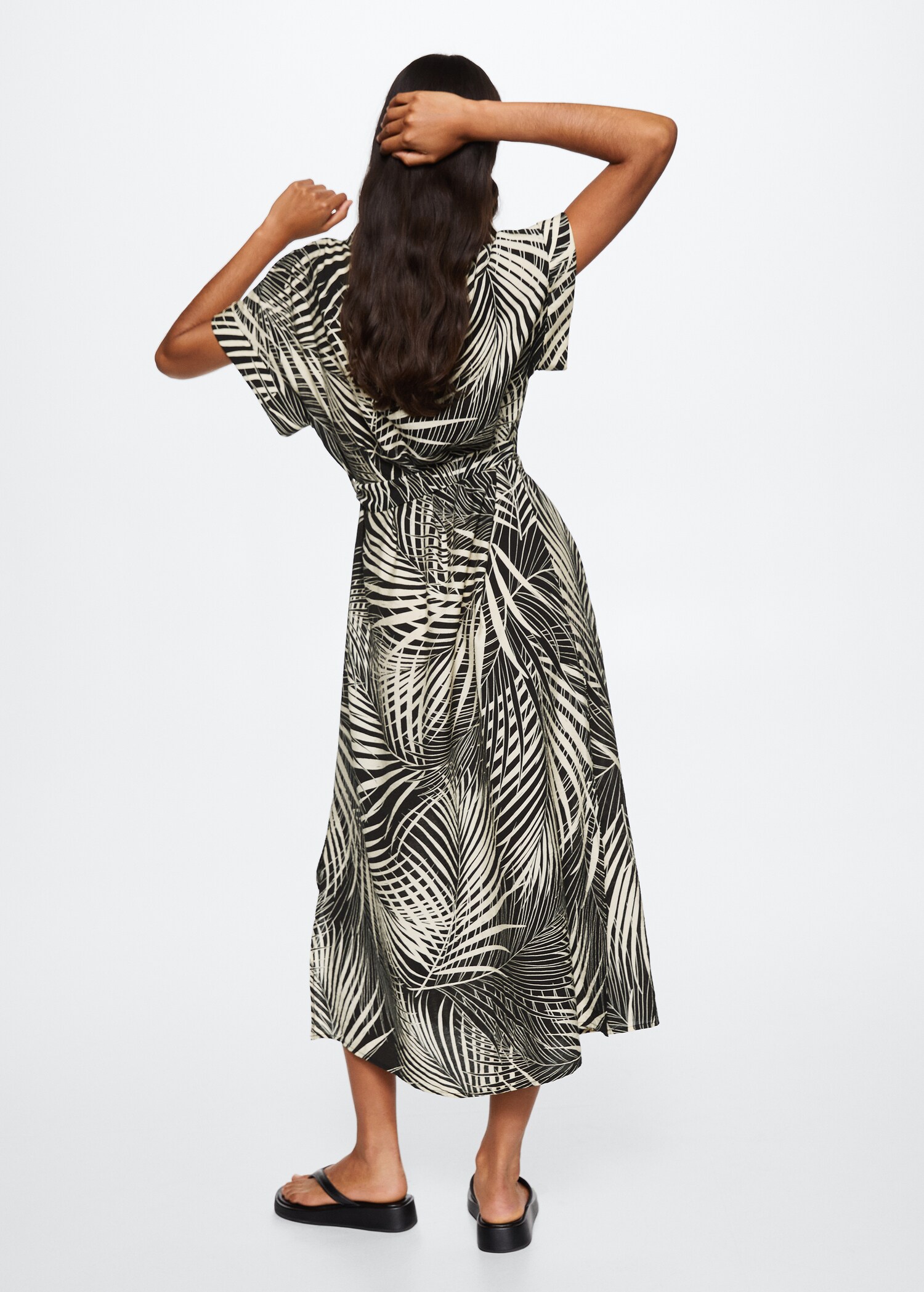 Robe chemisier ceinture - Verso de l’article