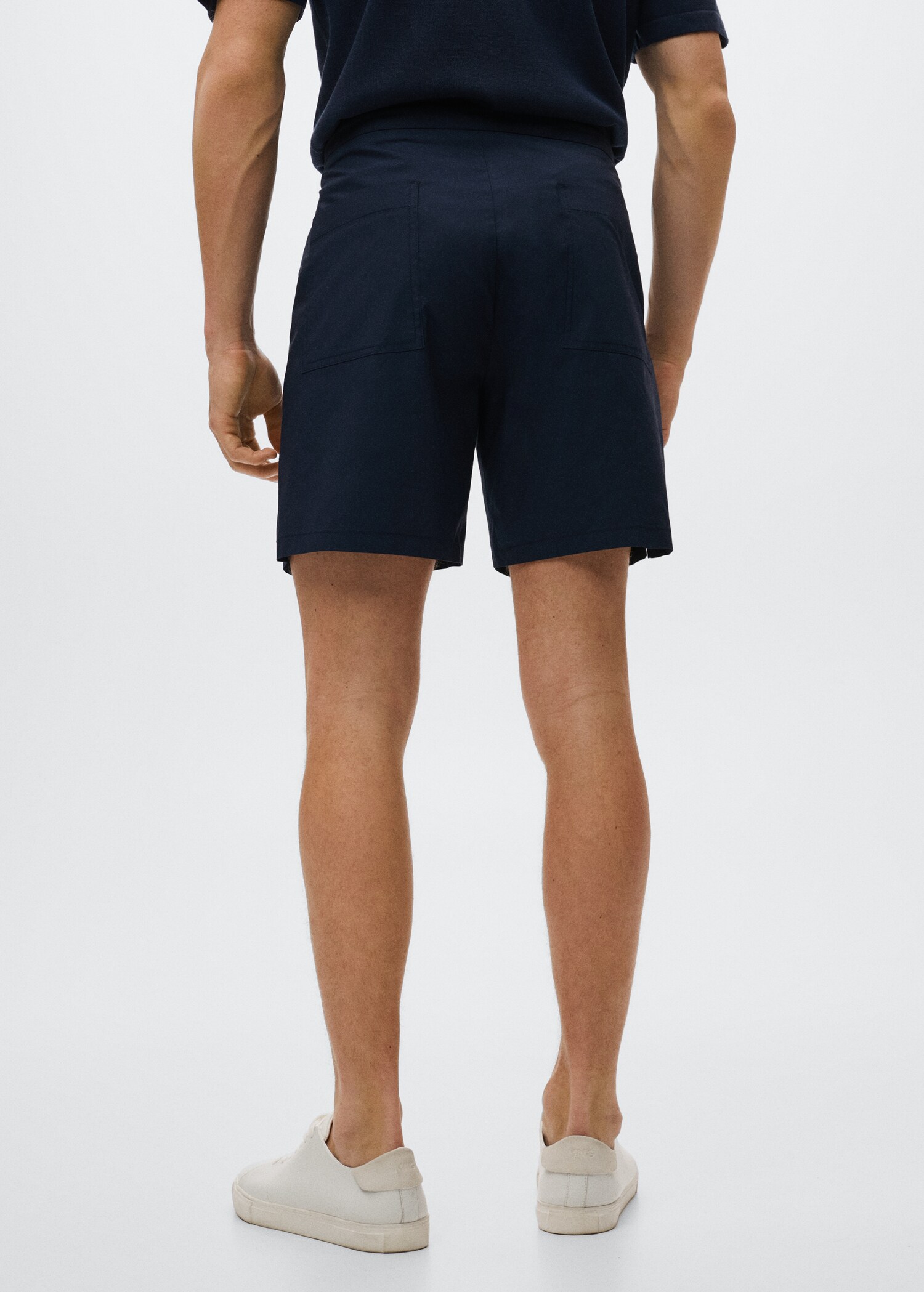 Stretch cotton bermuda shorts - Reverse of the article