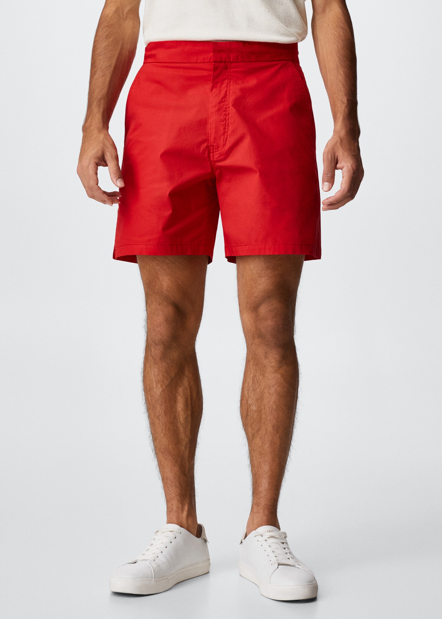 Stretch cotton bermuda shorts - Medium plane