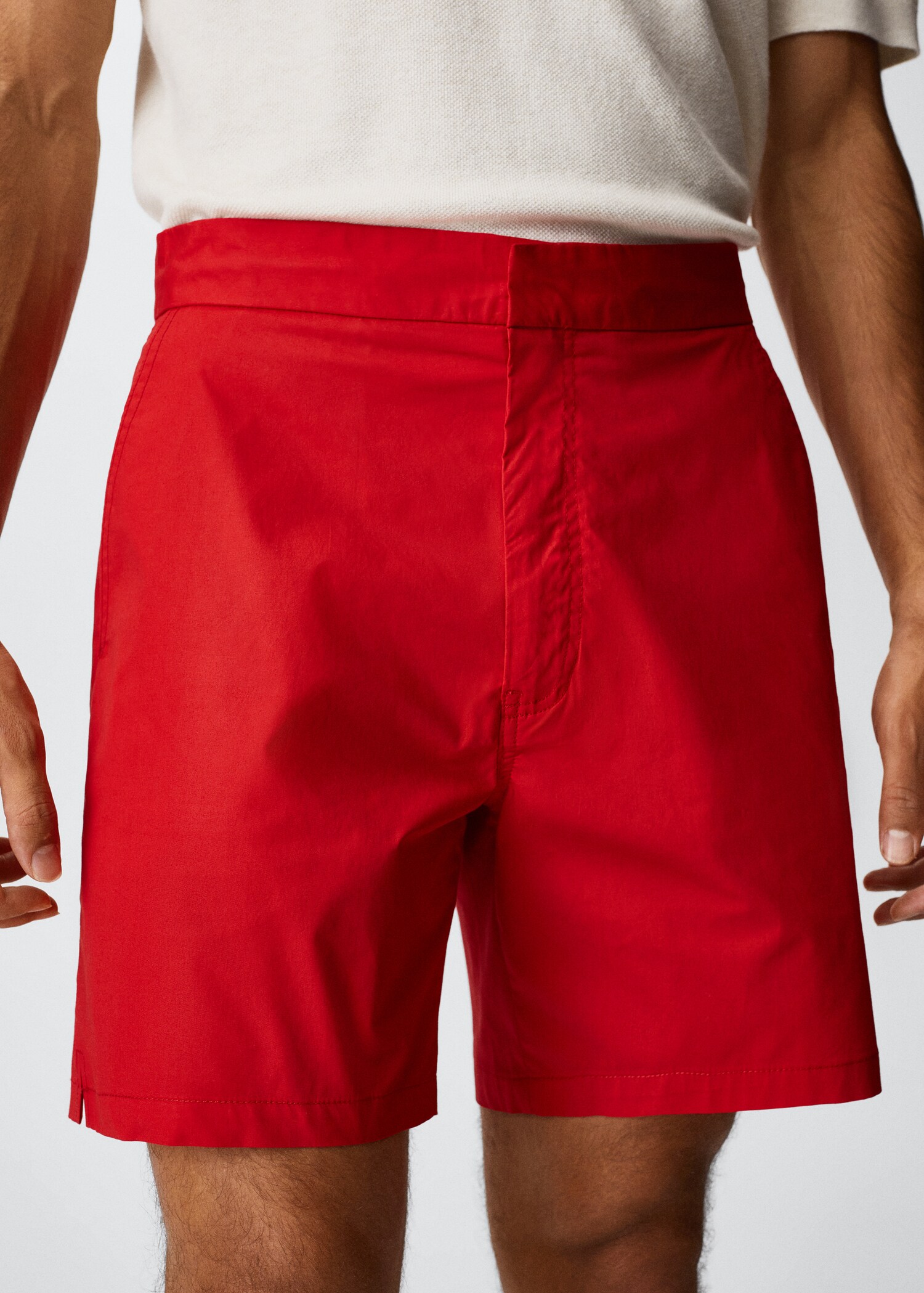 Stretch cotton bermuda shorts - Details of the article 1