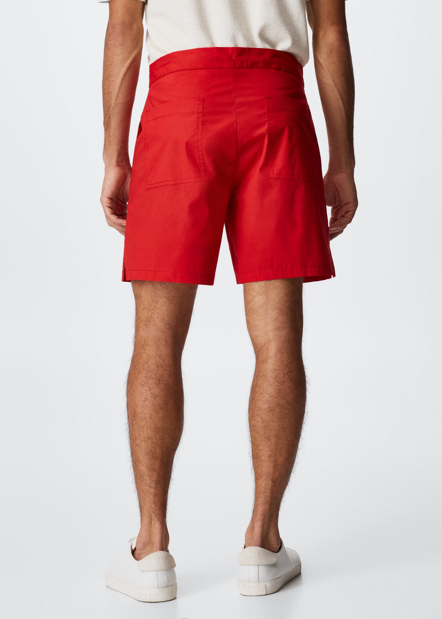 Stretch cotton bermuda shorts - Reverse of the article