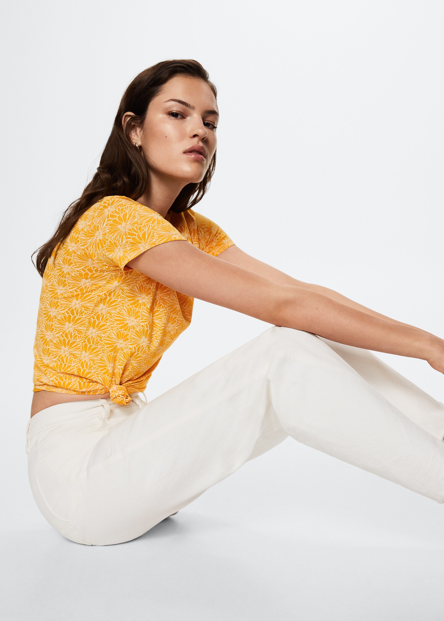 Printed cotton-blend T-shirt - Details of the article 2