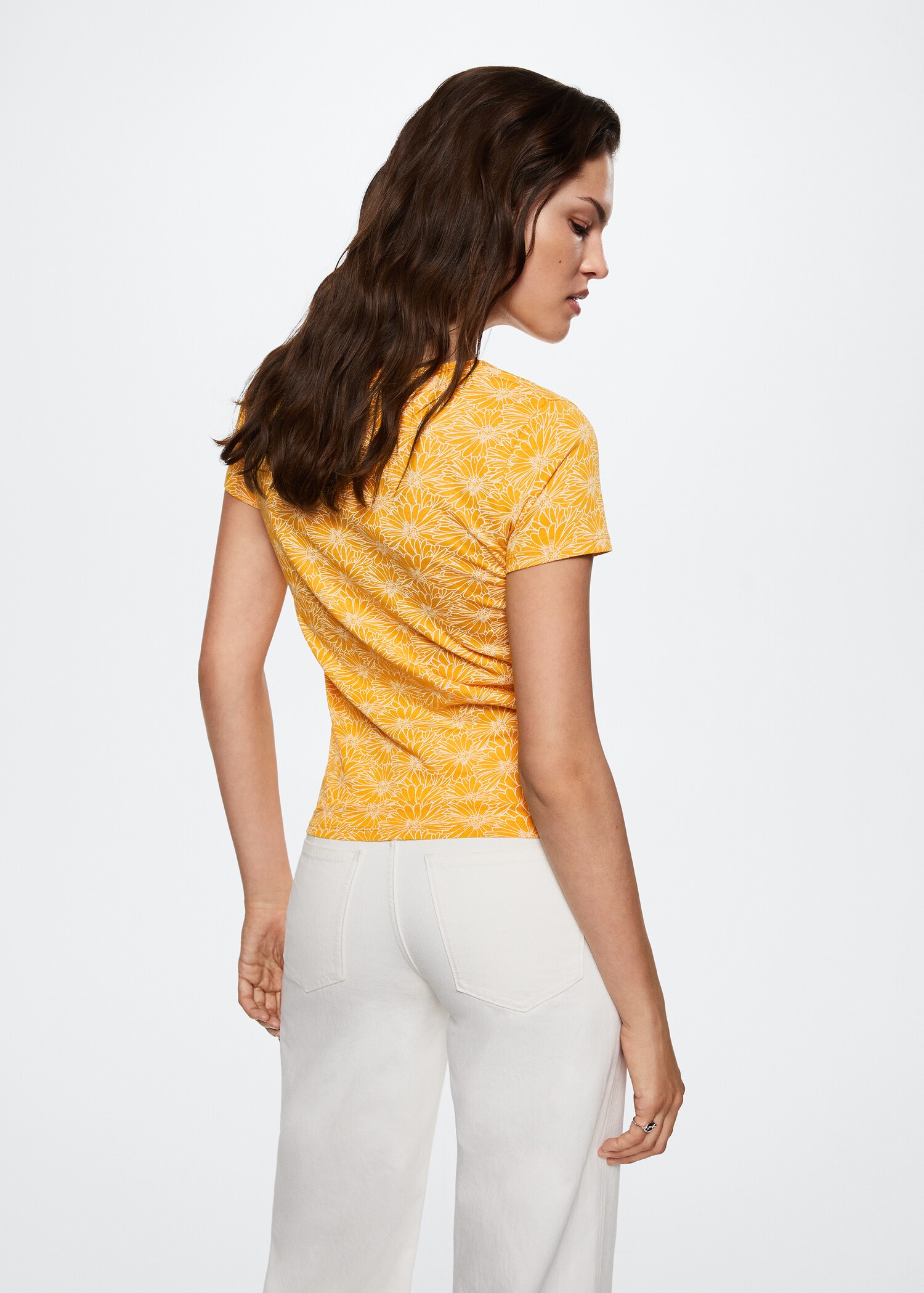 Printed cotton-blend T-shirt - Reverse of the article