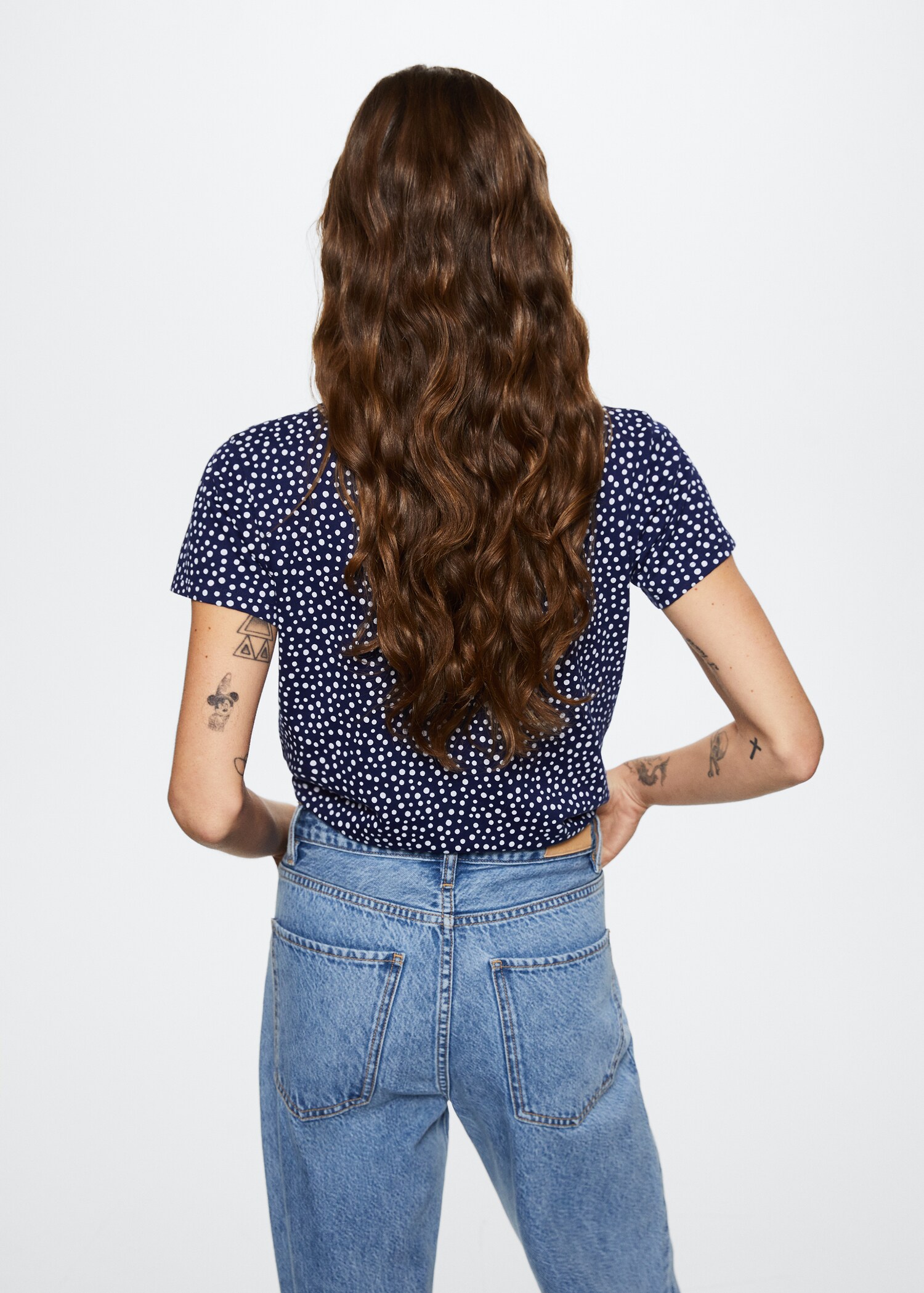 Printed cotton-blend T-shirt - Reverse of the article