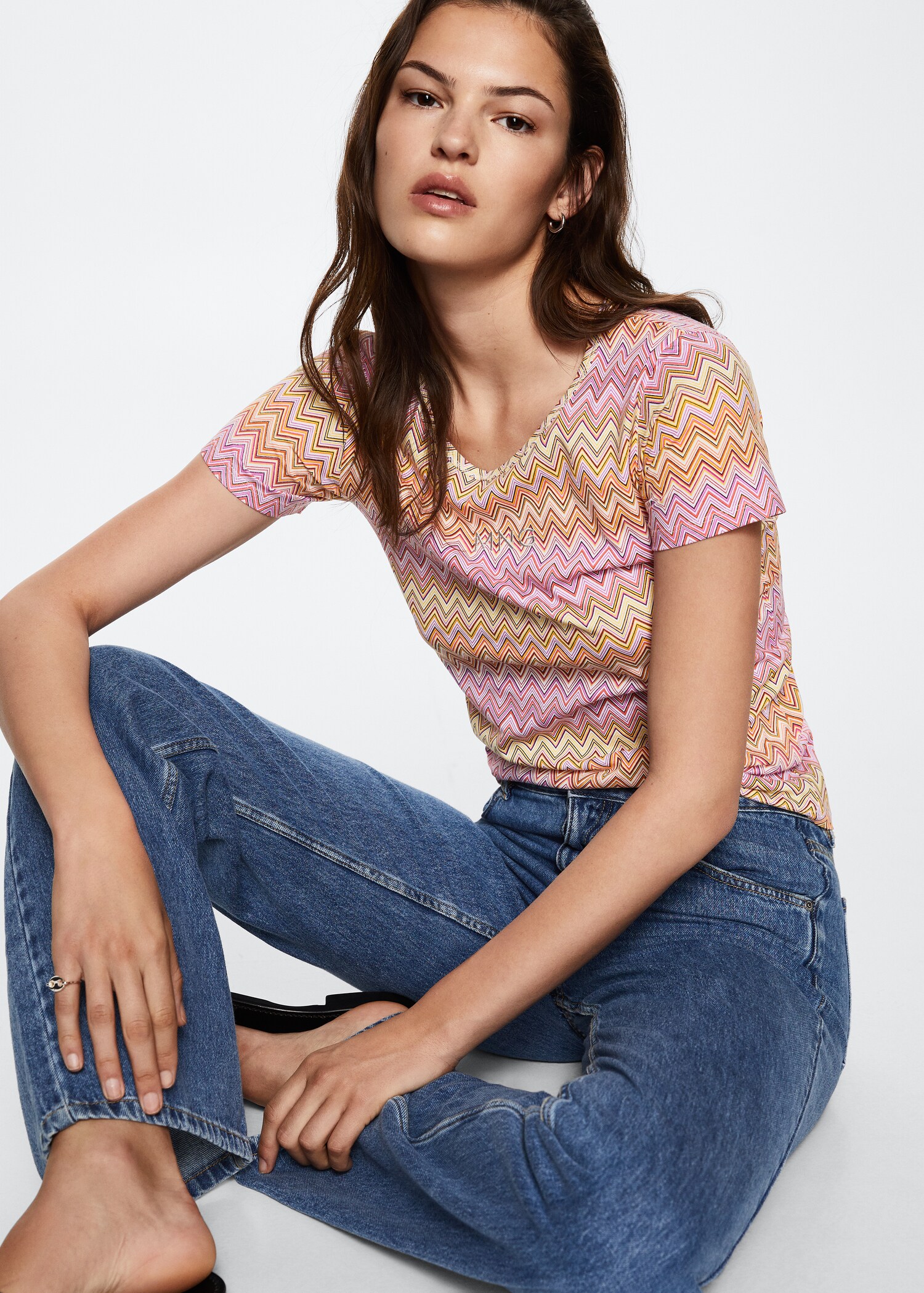 Printed cotton-blend T-shirt - Details of the article 2
