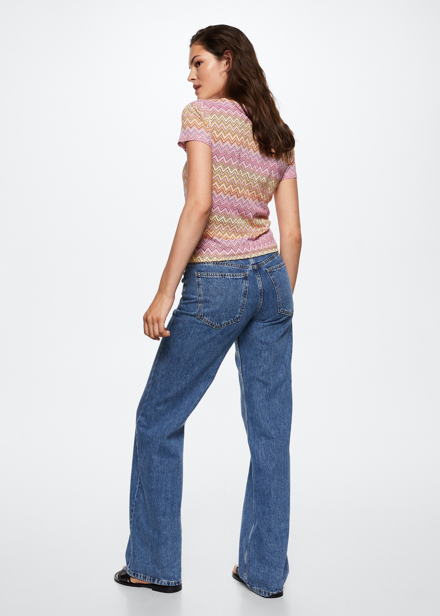 Printed cotton-blend T-shirt - Reverse of the article