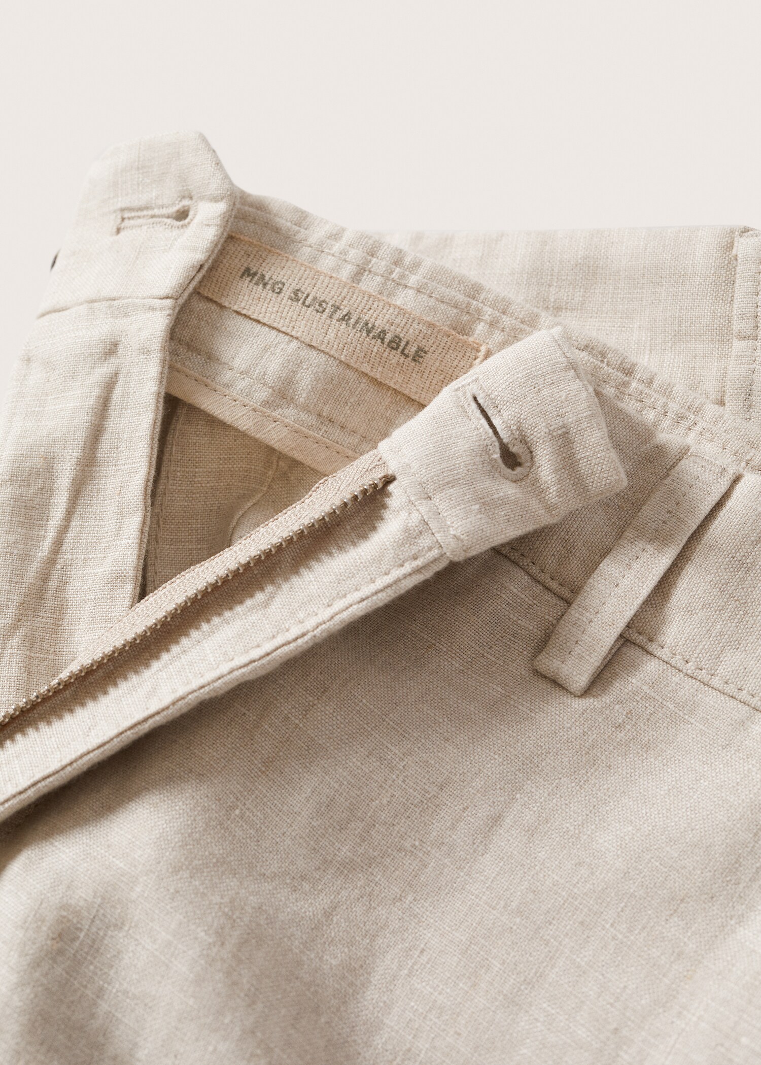 100% linen shorts - Details of the article 7