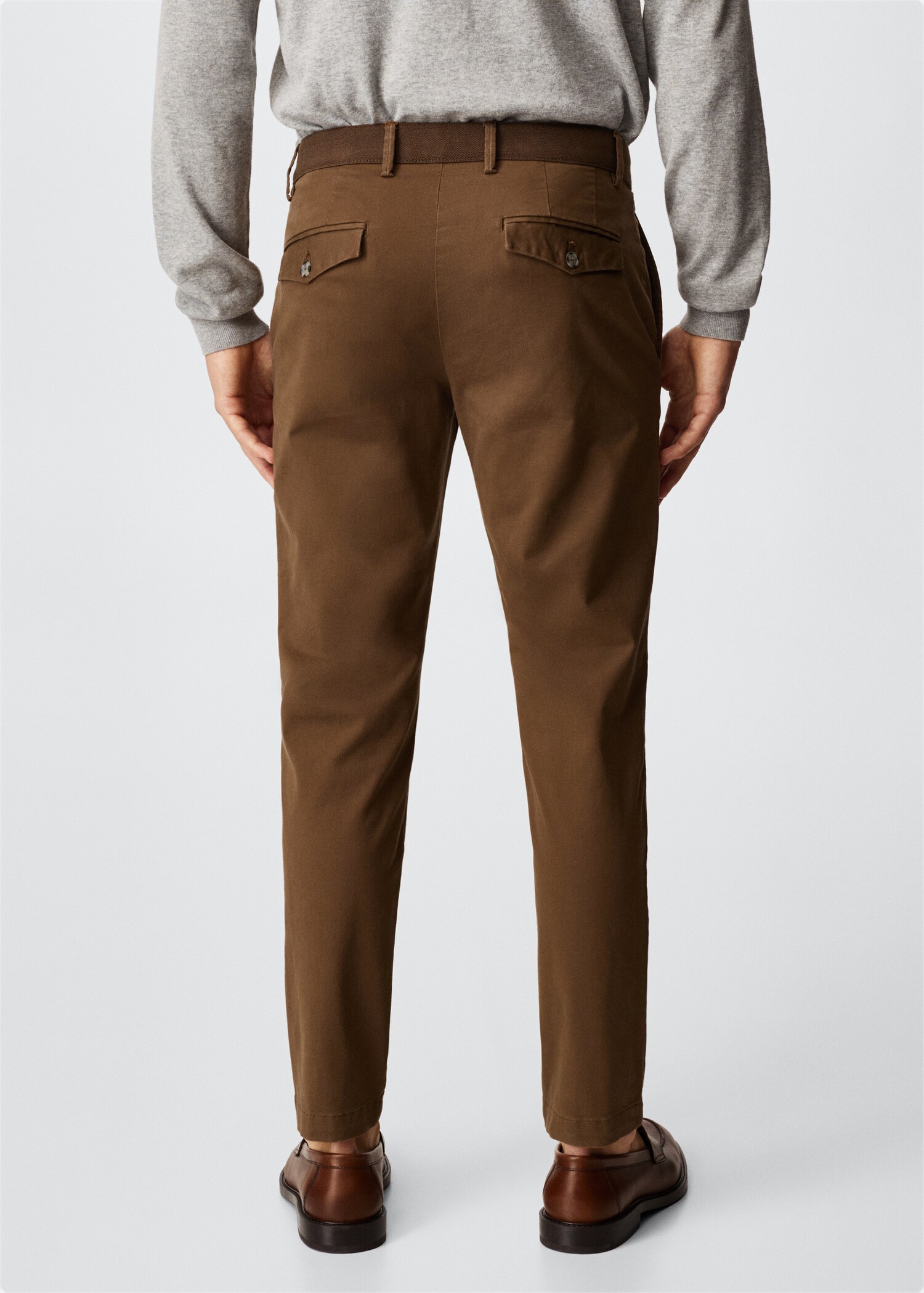 Cotton tapered crop pants - Reverse of the article