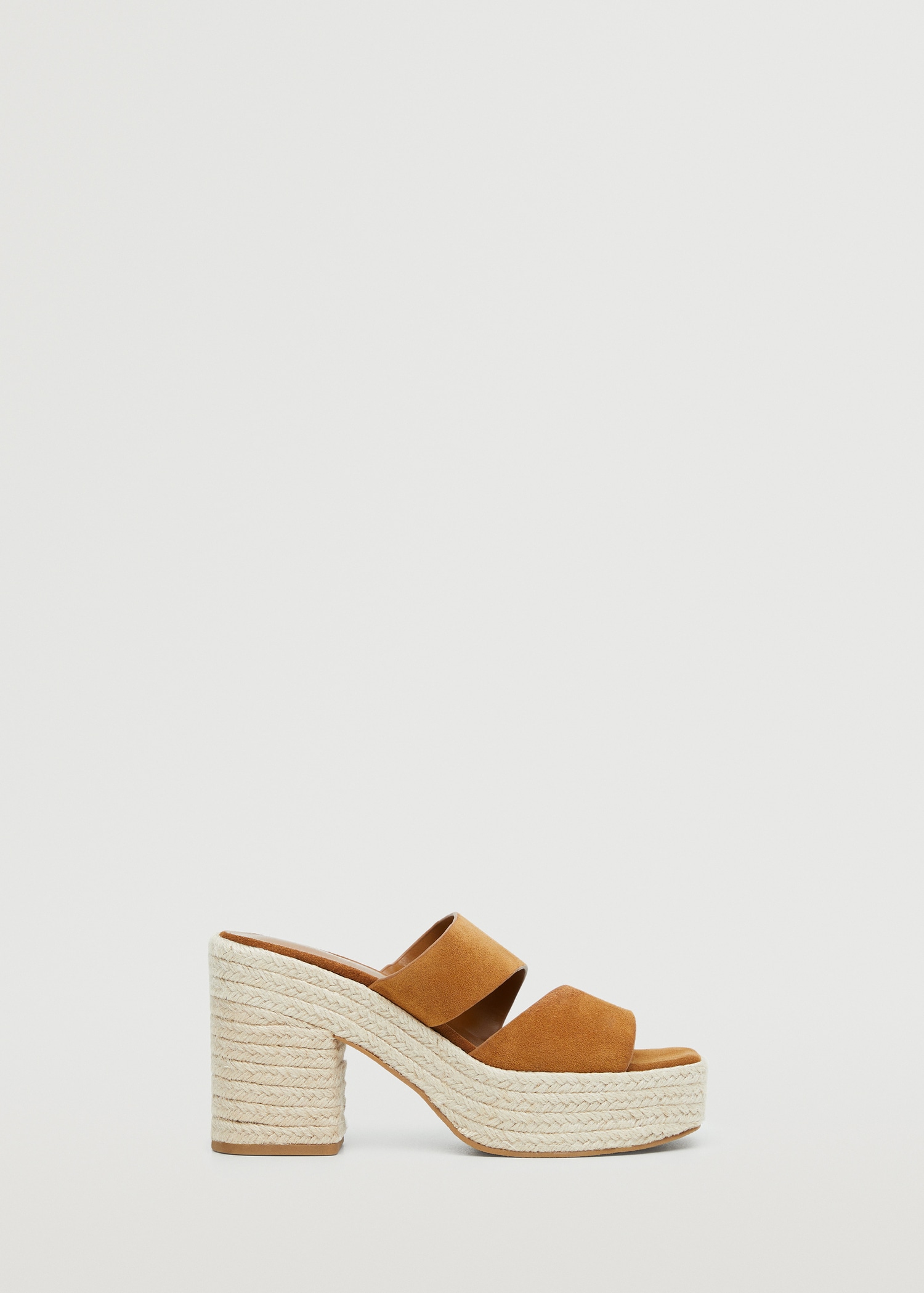 Esparto leather sandals Women MANGO Montenegro