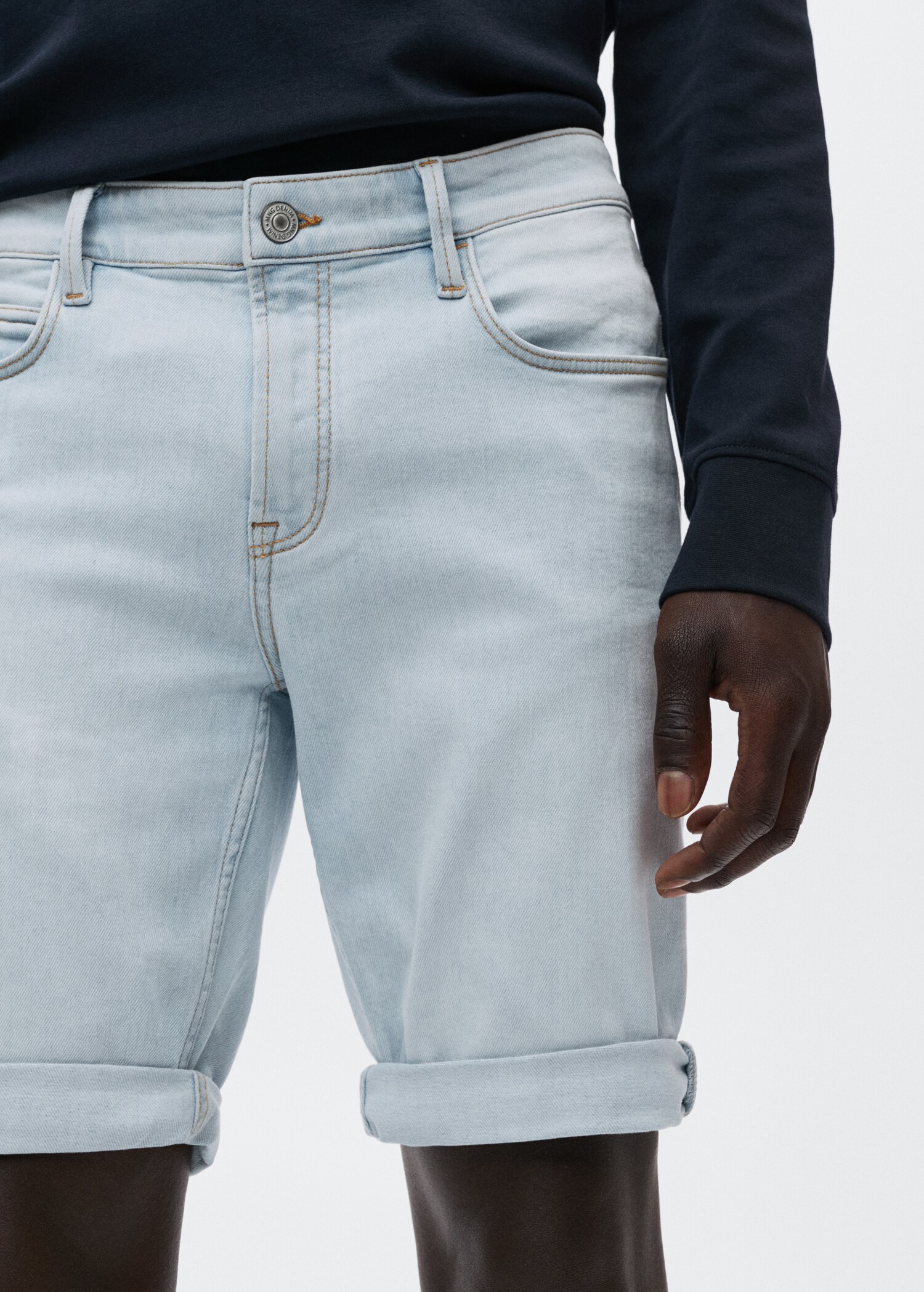 Calções de ganga slim fit - Pormenor do artigo 1