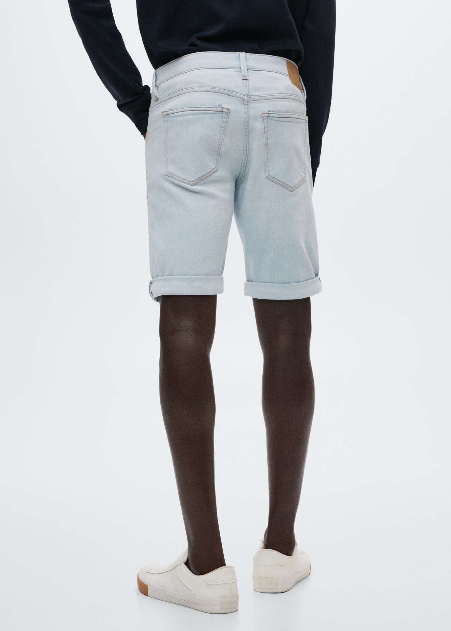 Calções de ganga slim fit - Verso do artigo