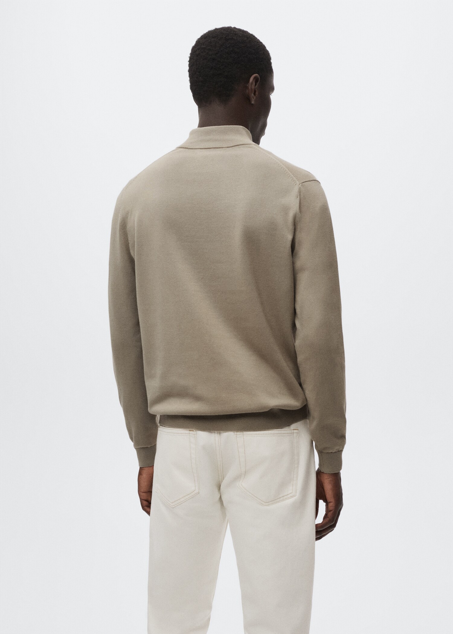 Pull-over coton zippé - Verso de l’article