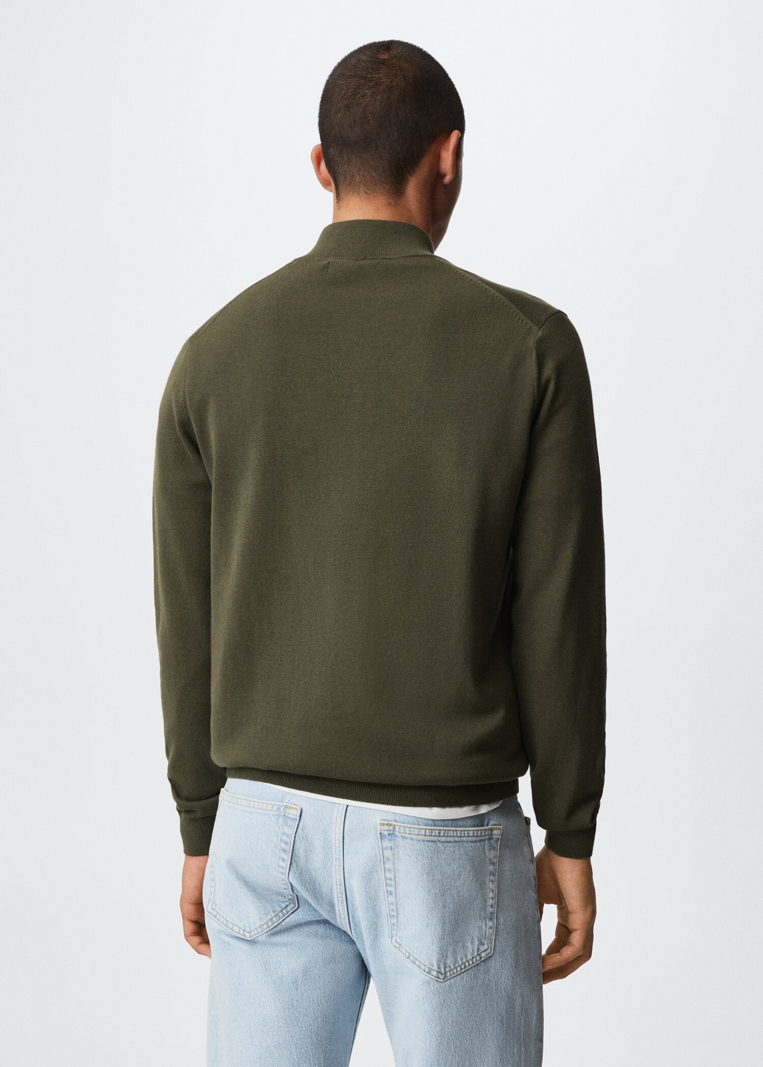 Pull-over coton zippé - Verso de l’article