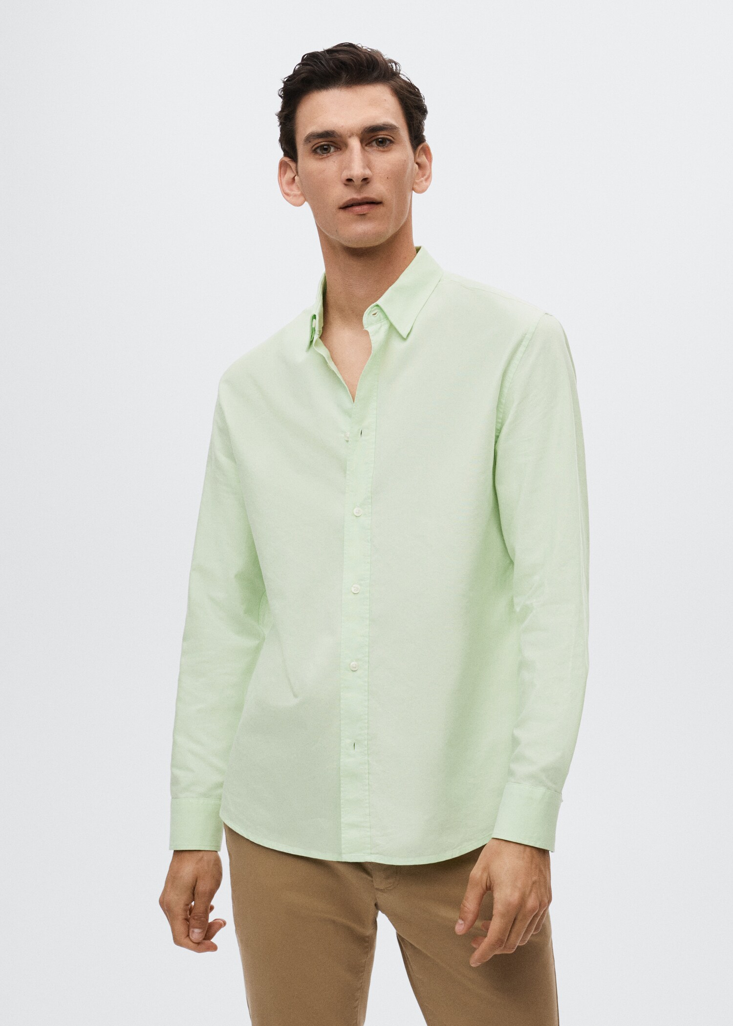 Camisa regular fit algodón - Plano medio