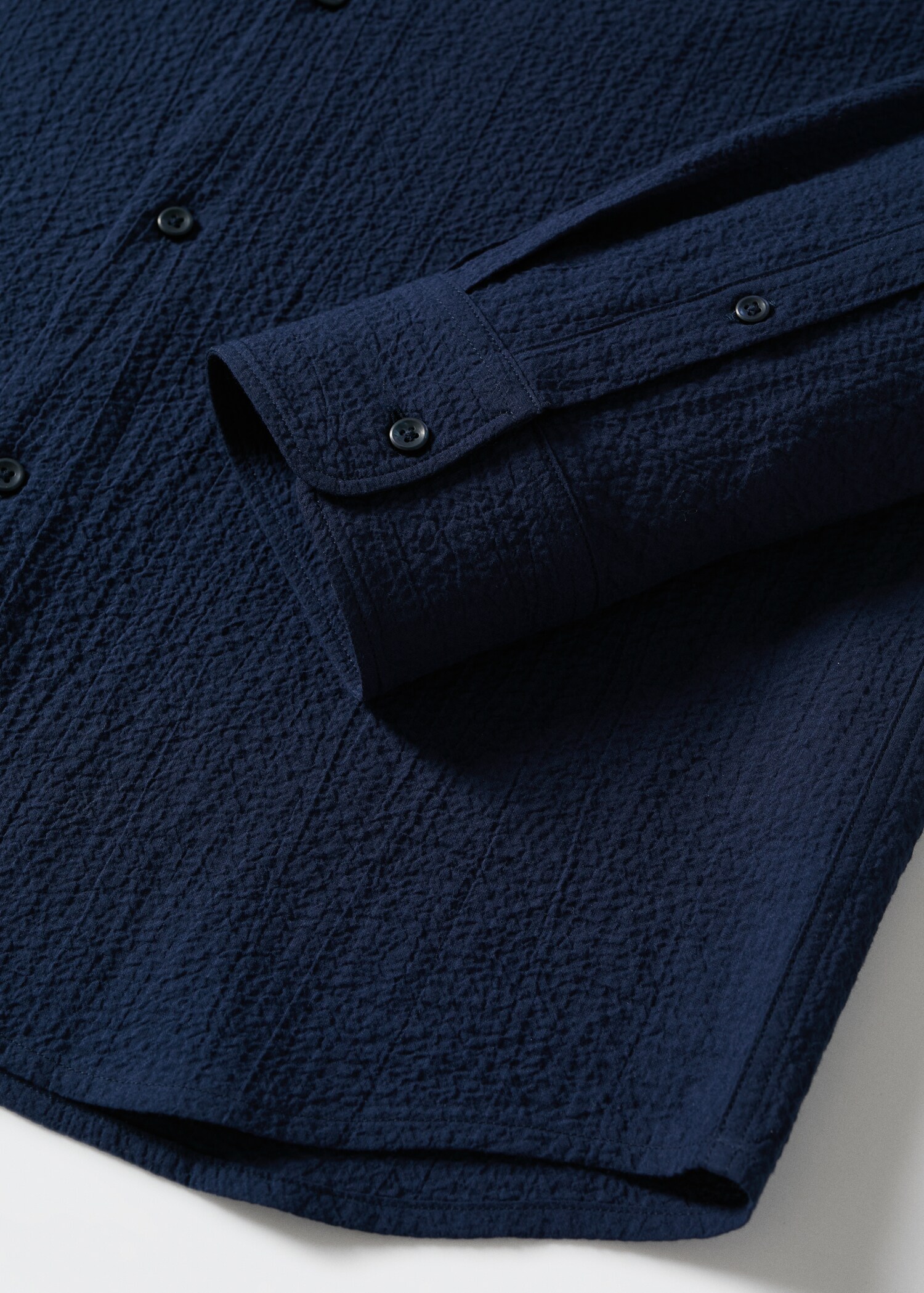Camicia slim-fit cotone seersucker - Dettaglio dell'articolo 7