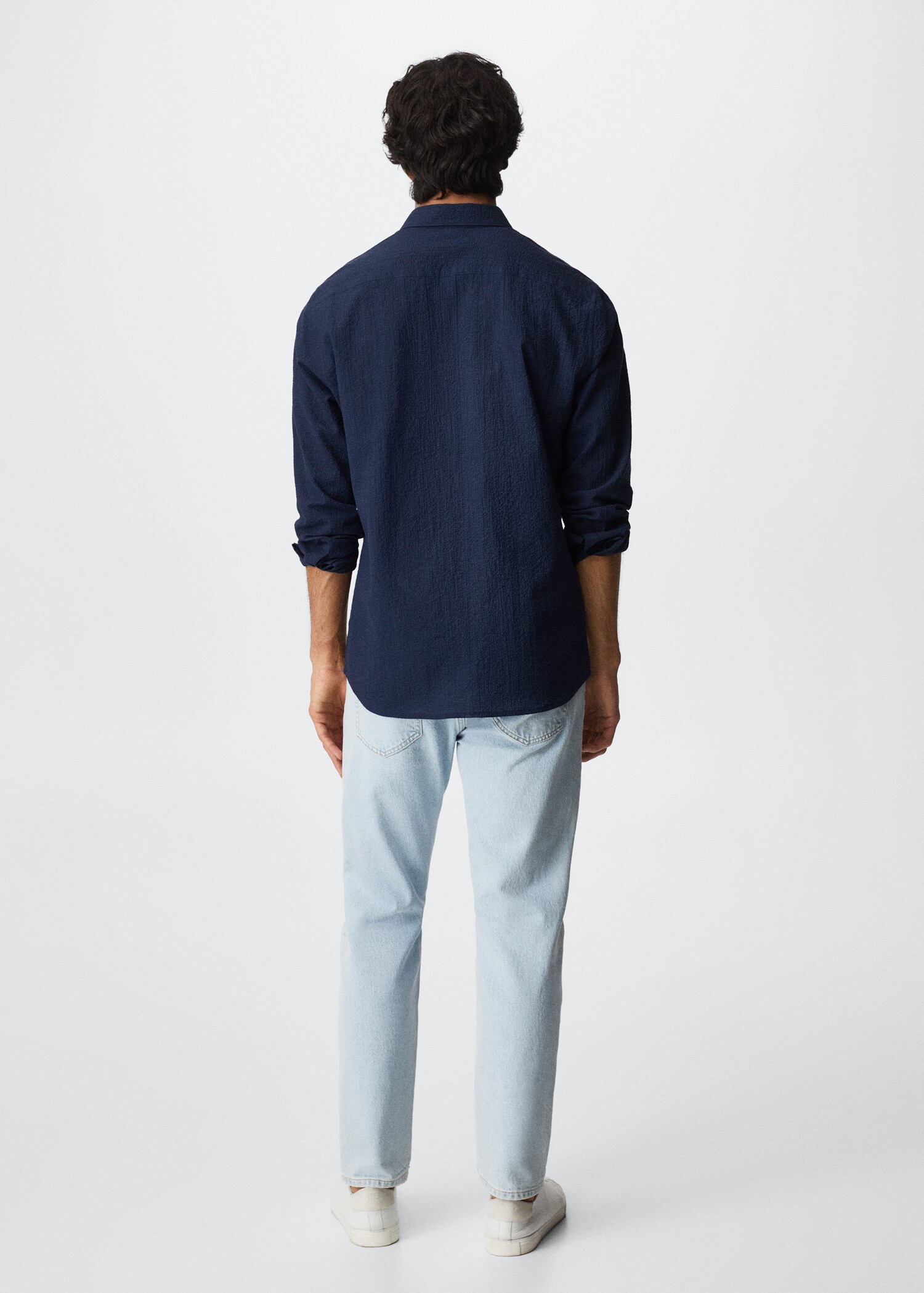 Camicia slim-fit cotone seersucker - Retro dell'articolo