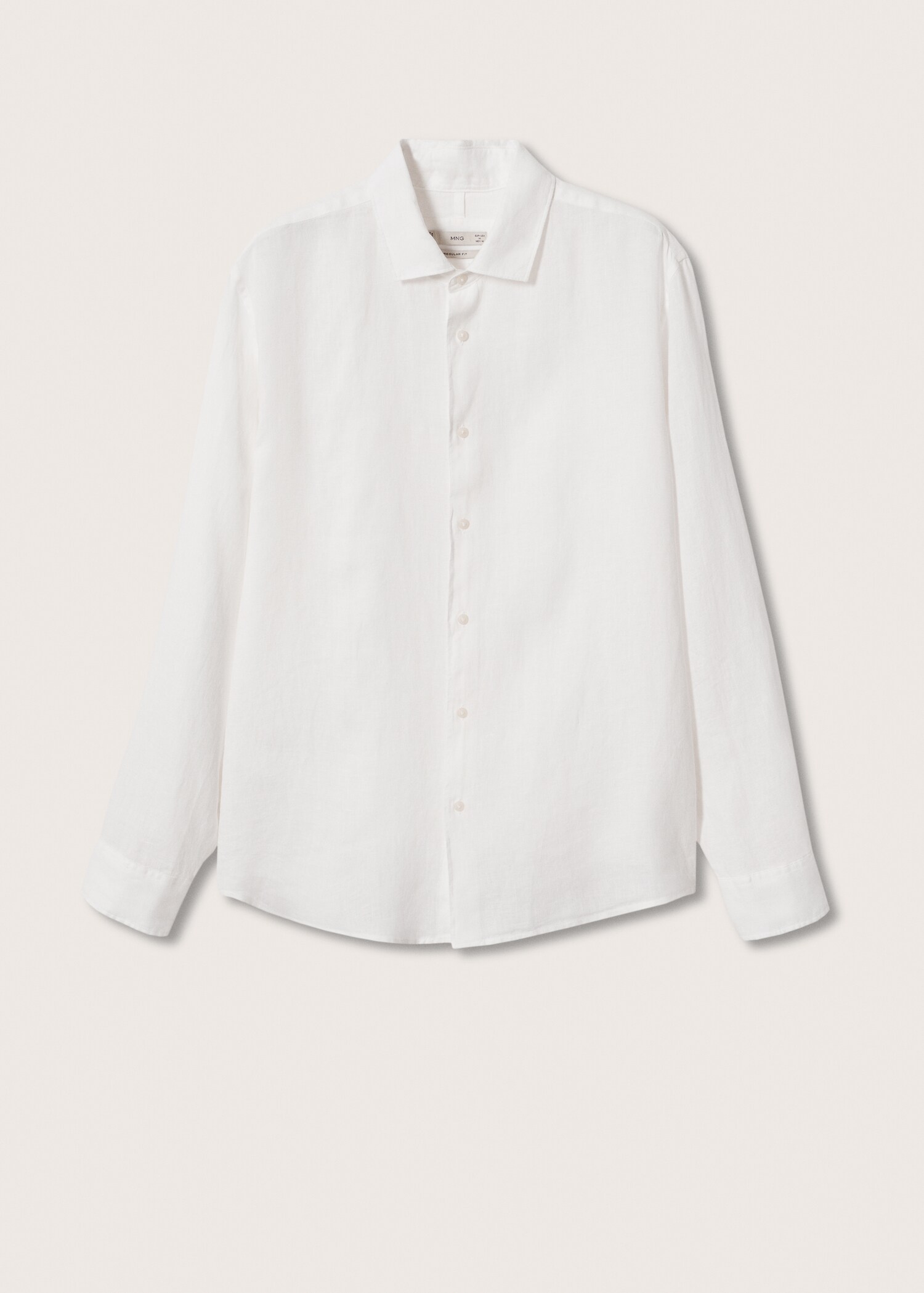 Regular-fit 100% linen shirt - Article without model