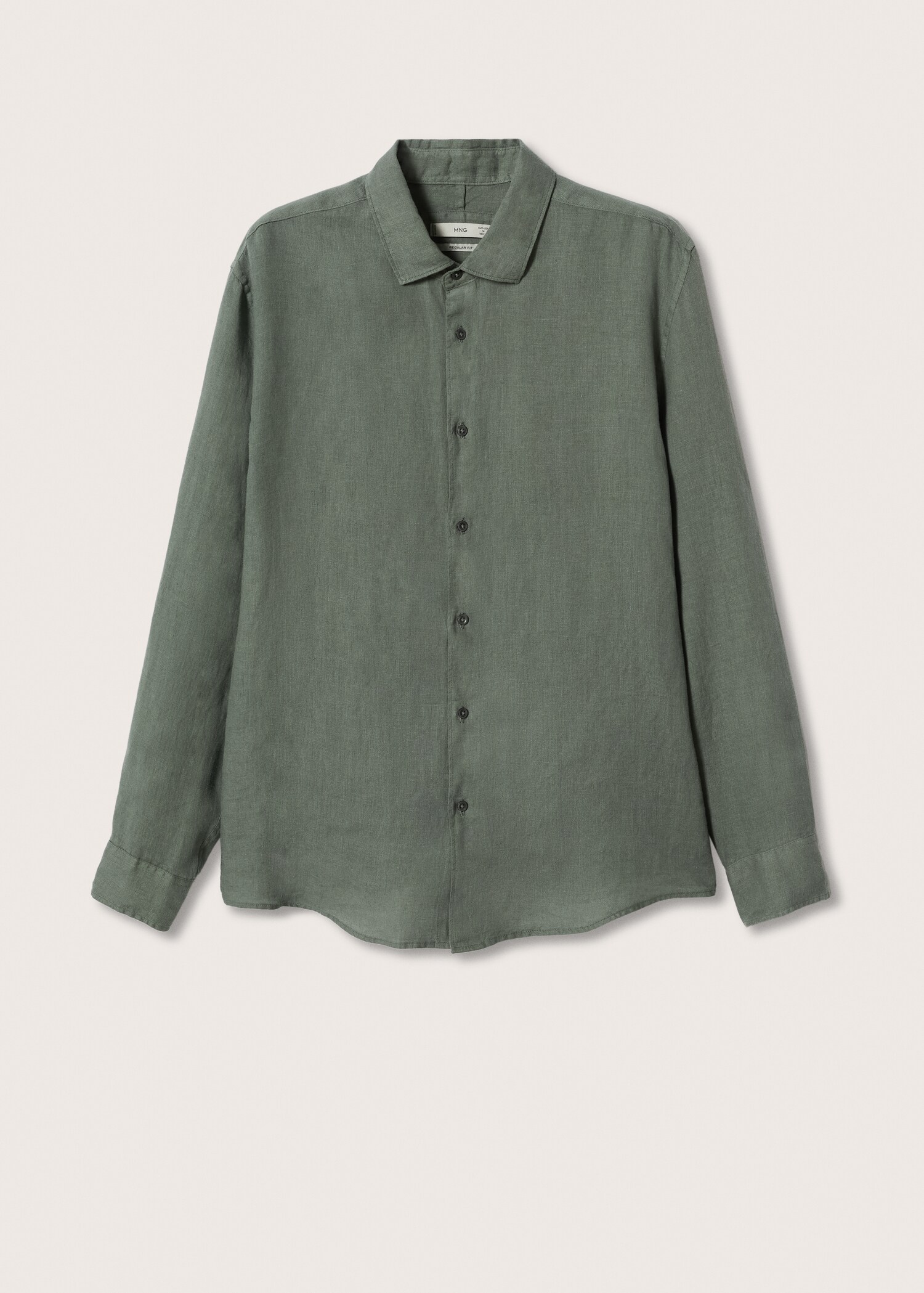 Regular-fit 100% linen shirt - Article without model