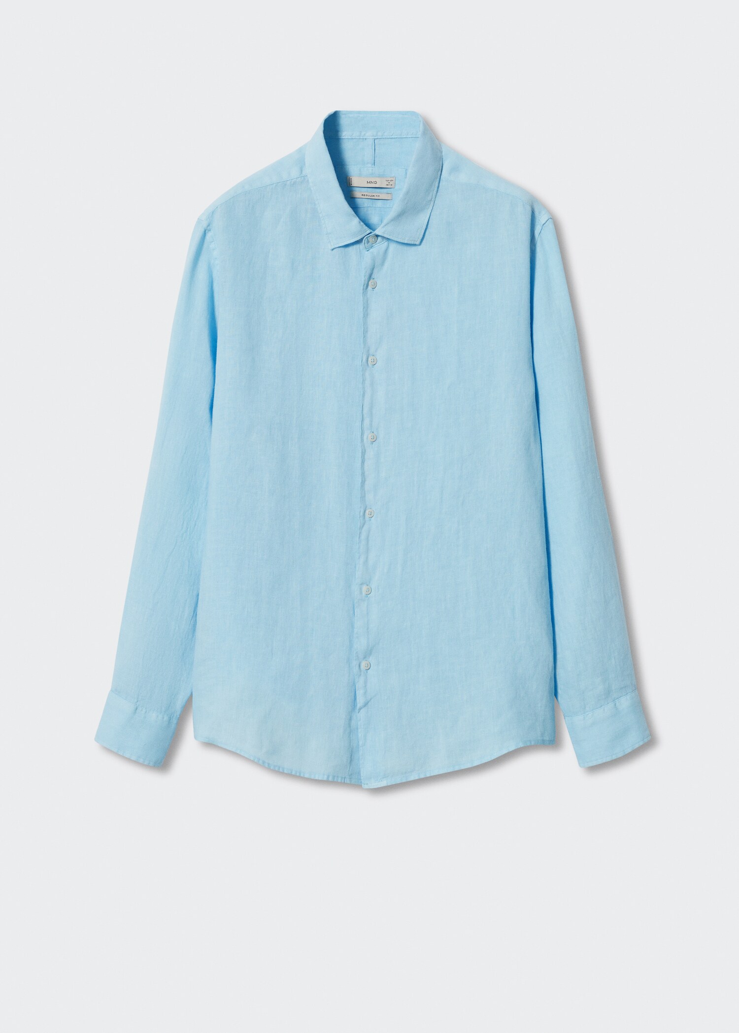 Regular-fit 100% linen shirt - Article without model