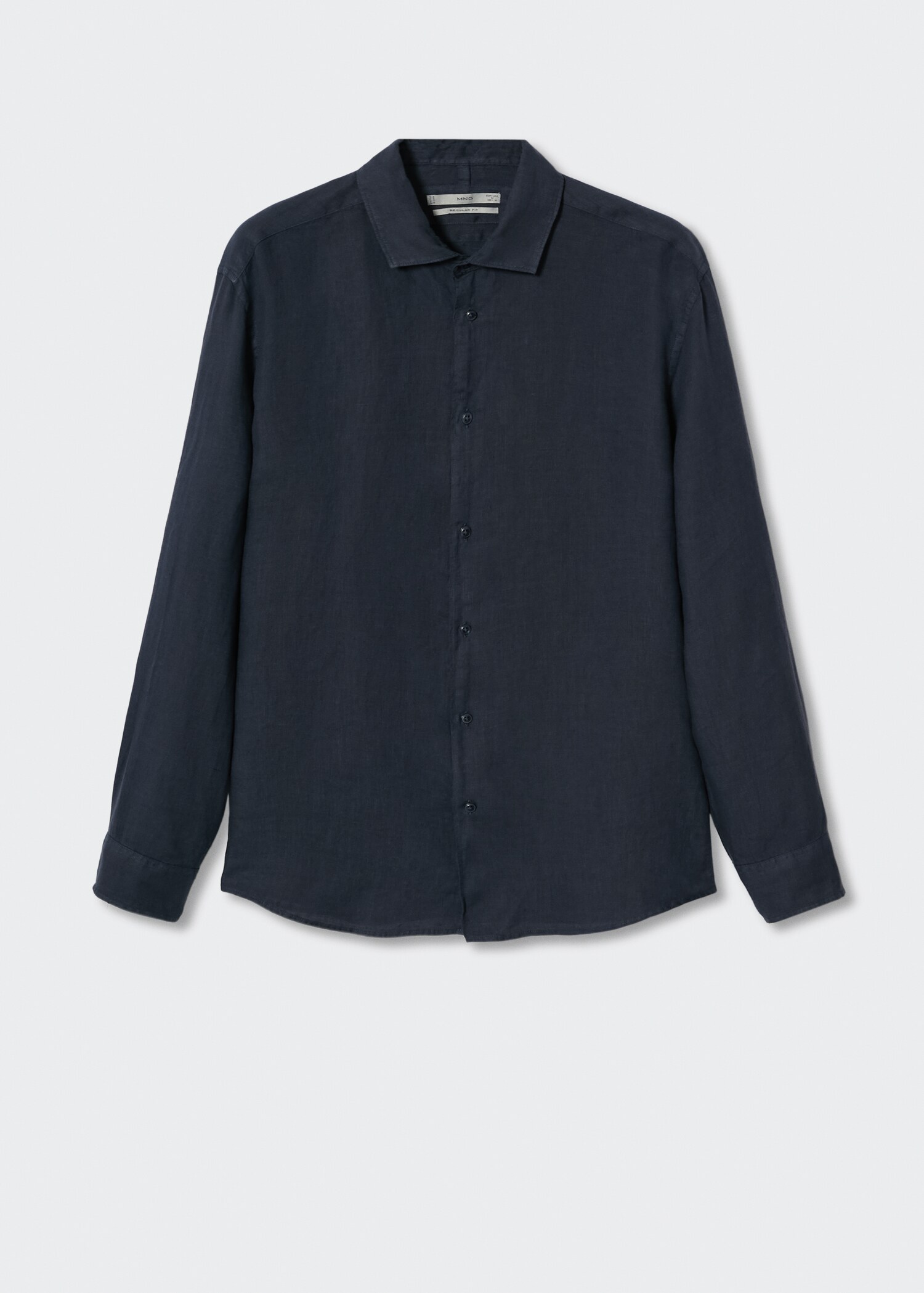 Regular-fit 100% linen shirt - Article without model