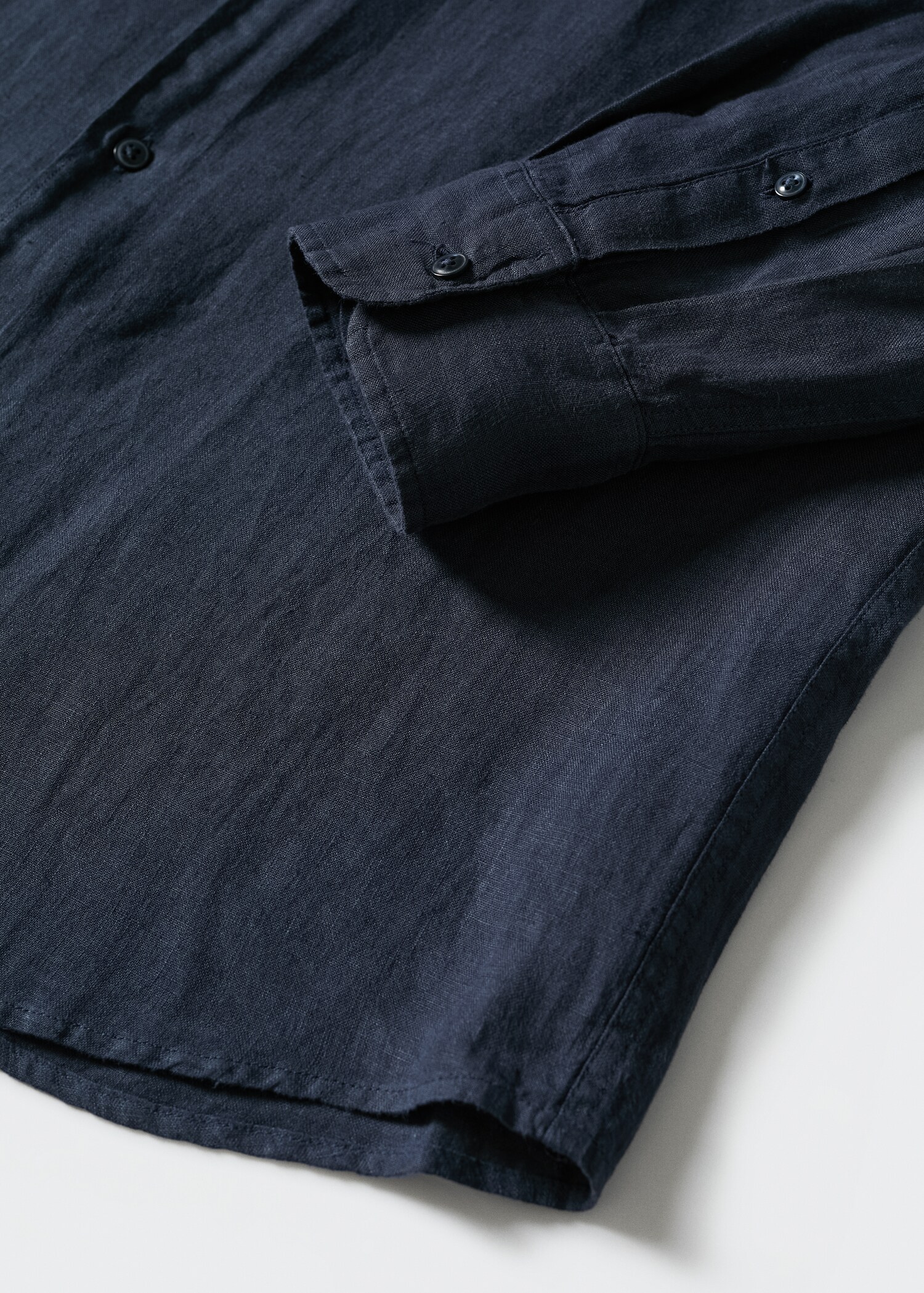 Regular-fit 100% linen shirt - Details of the article 7
