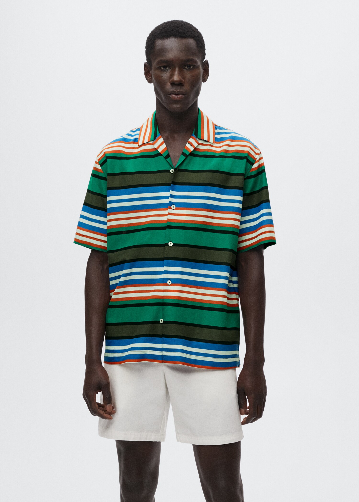 Camisa fluida riscas - Plano médio
