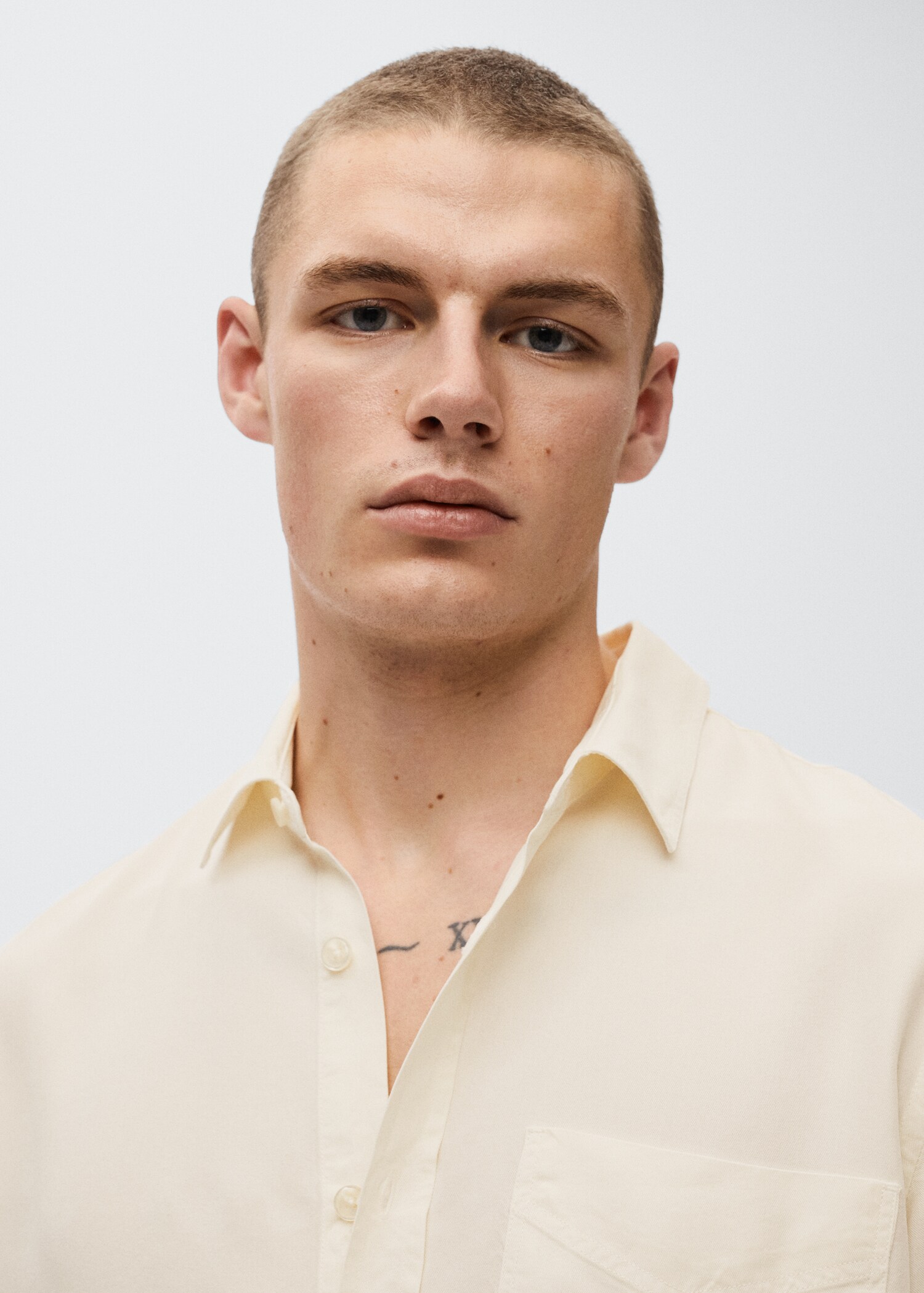 Flowy regular-fit lyocell shirt - Details of the article 1