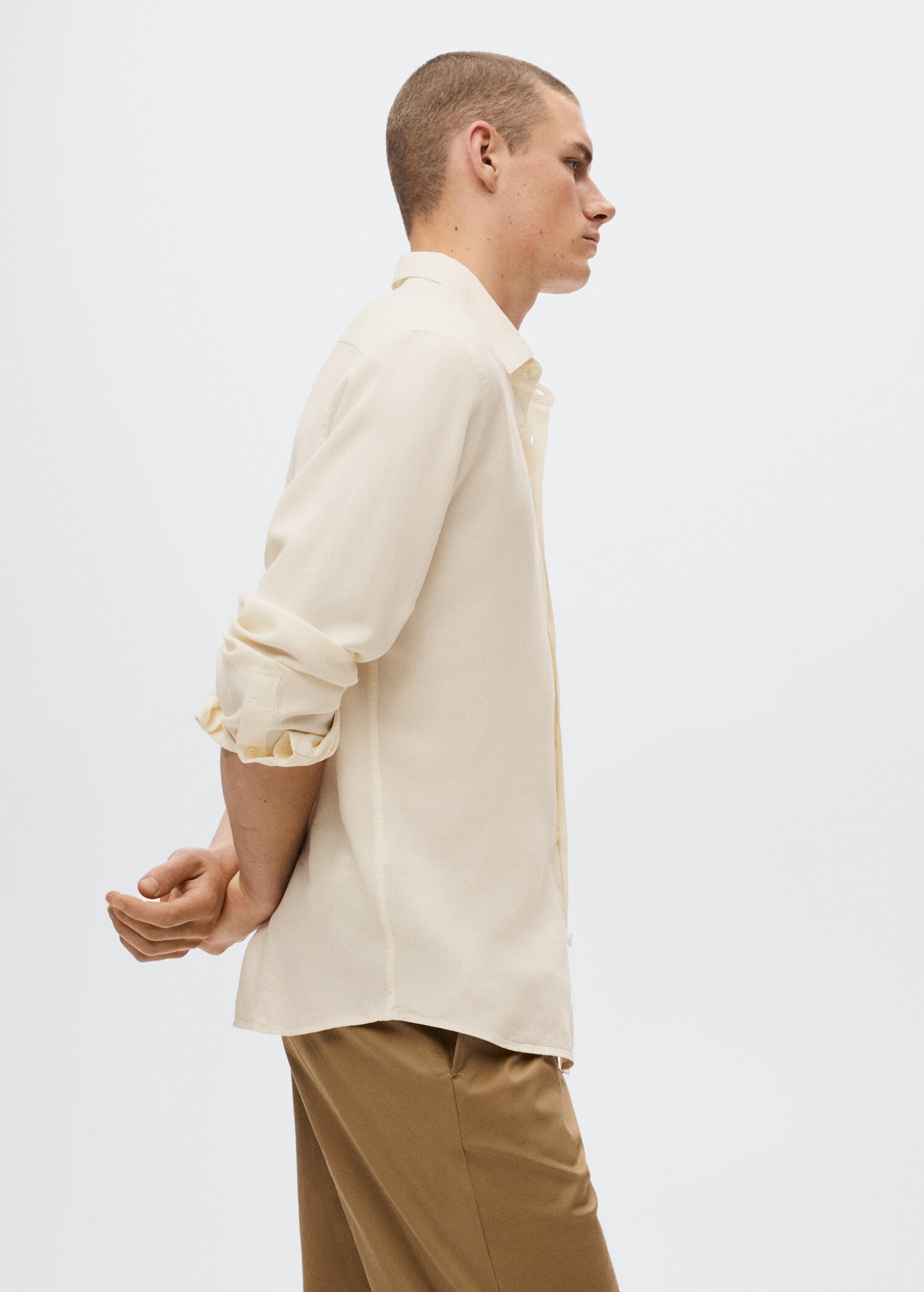 Flowy regular-fit lyocell shirt - Details of the article 2
