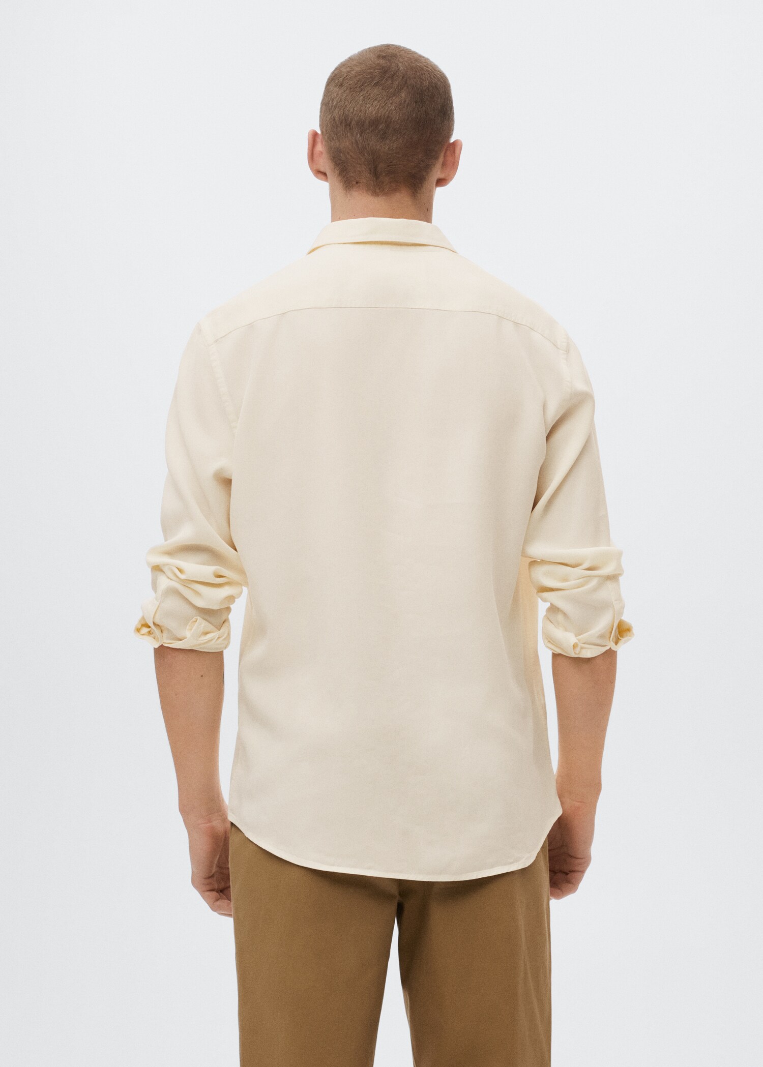 Flowy regular-fit lyocell shirt - Reverse of the article