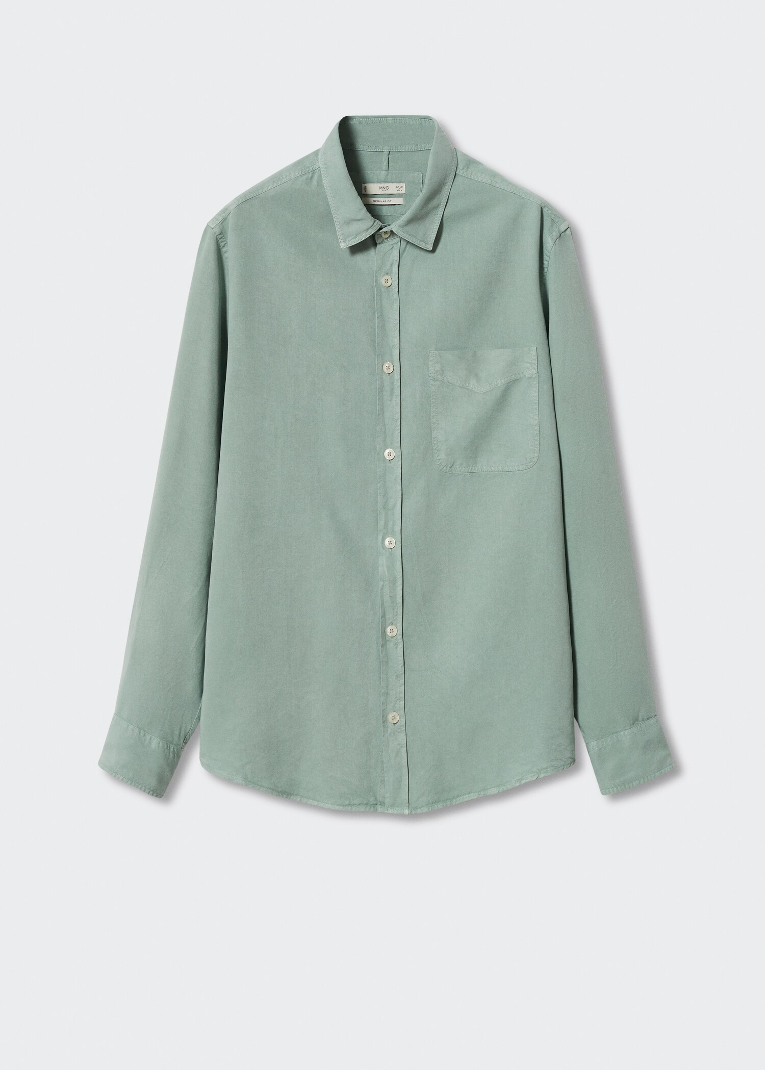 Flowy regular-fit lyocell shirt - Article without model