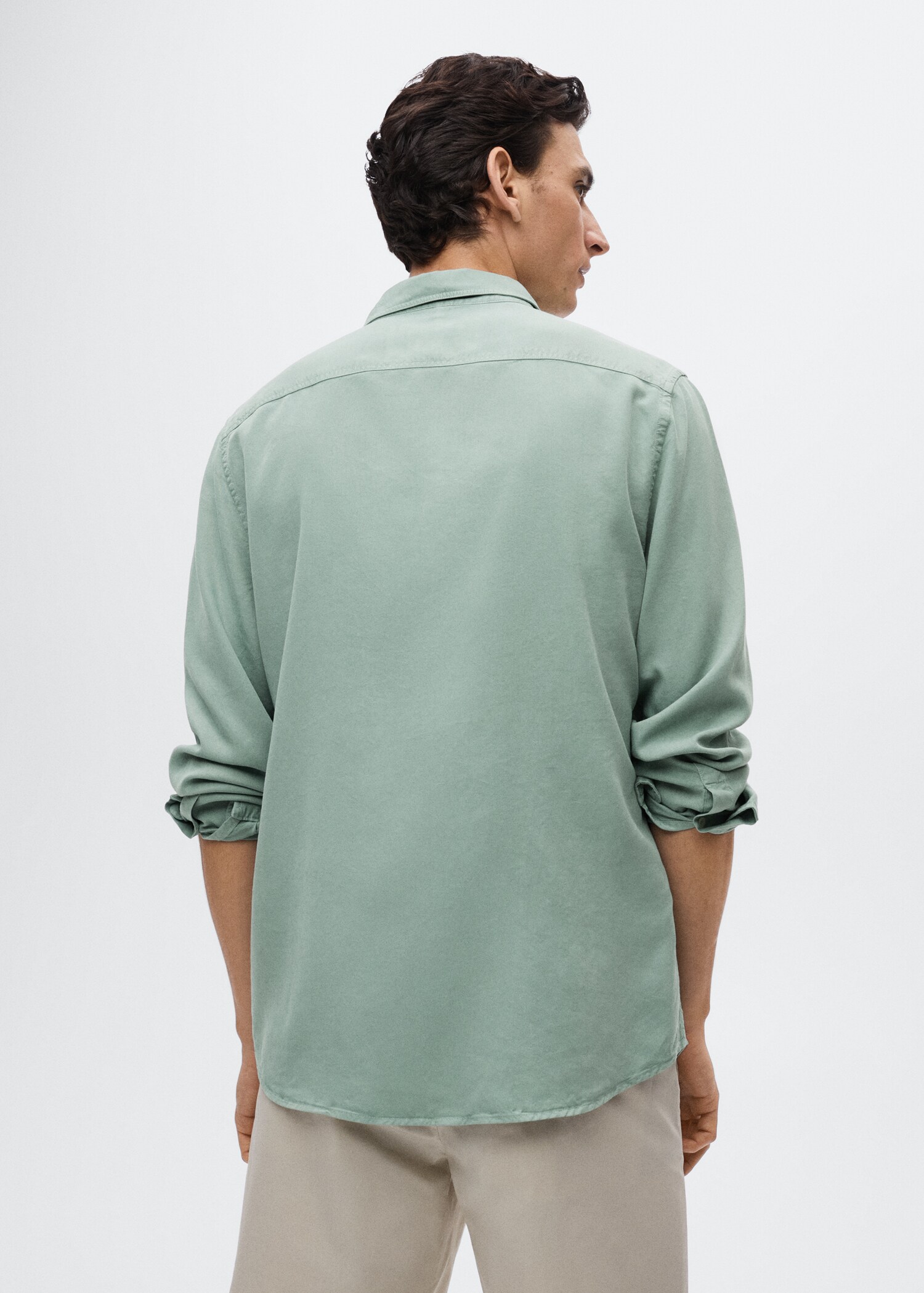 Flowy regular-fit lyocell shirt - Reverse of the article