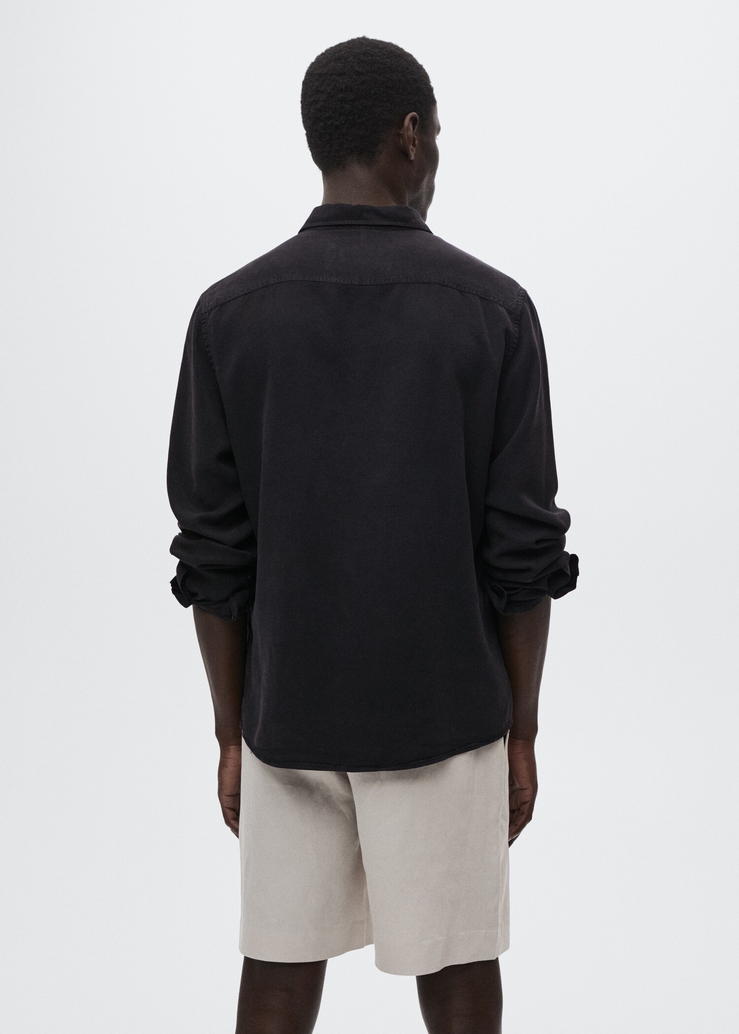 Flowy regular-fit lyocell shirt - Reverse of the article