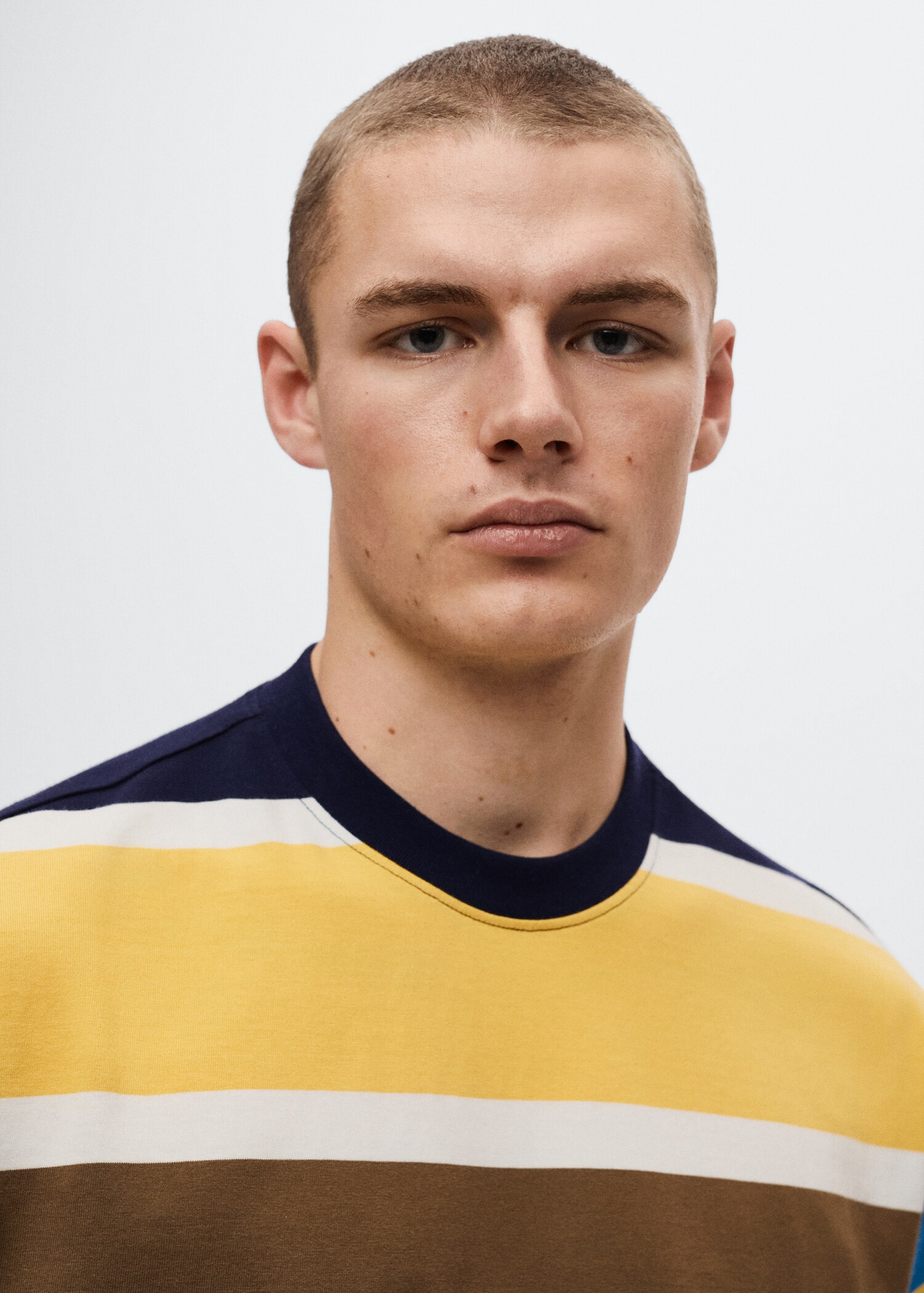 Striped cotton T-shirt - Details of the article 1
