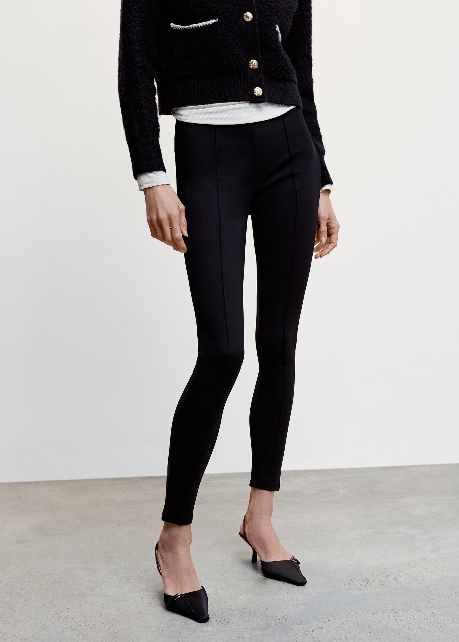 Decorative seam leggings - Medium plane