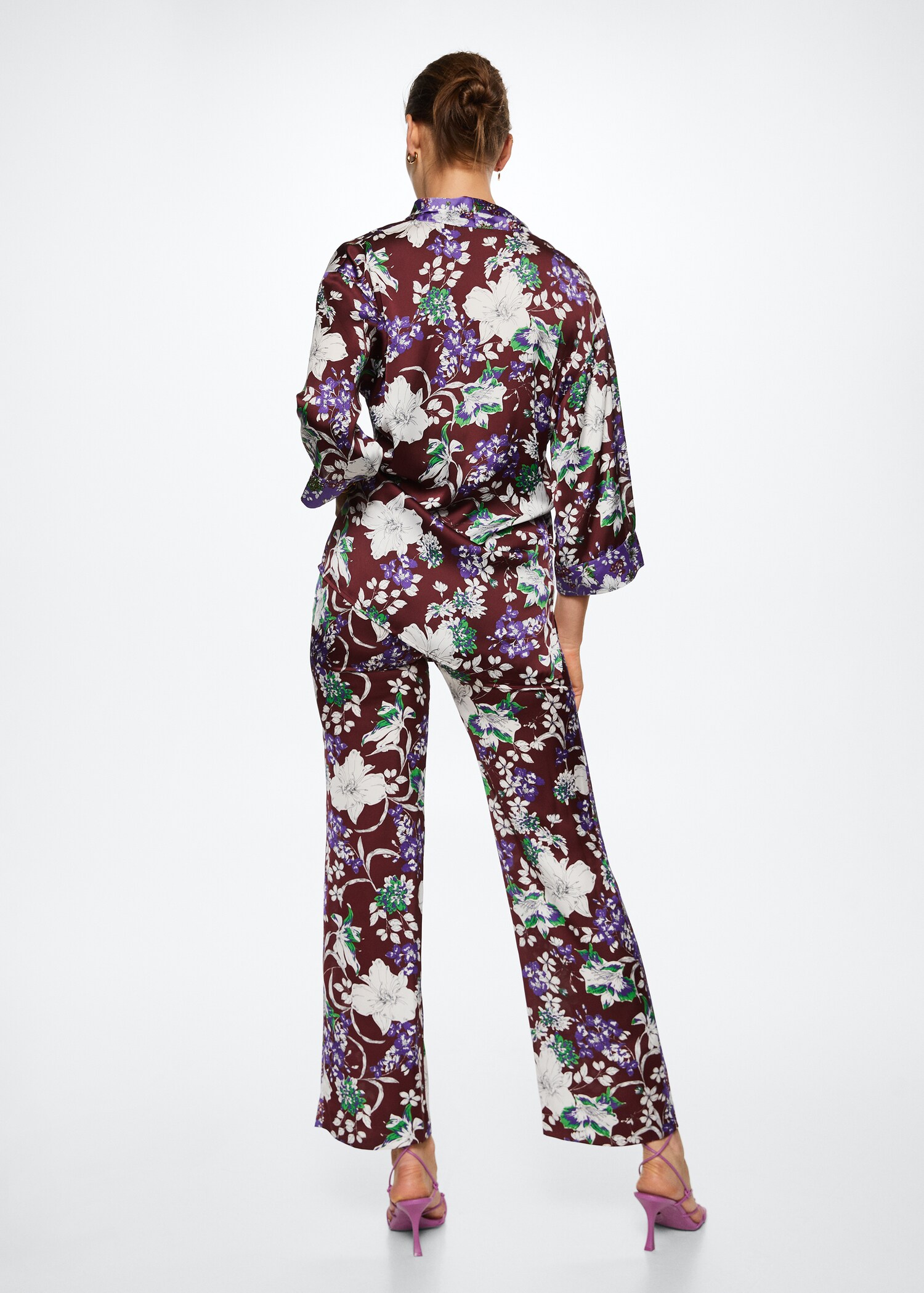 Pantalón estampado flores - Reverso del artículo