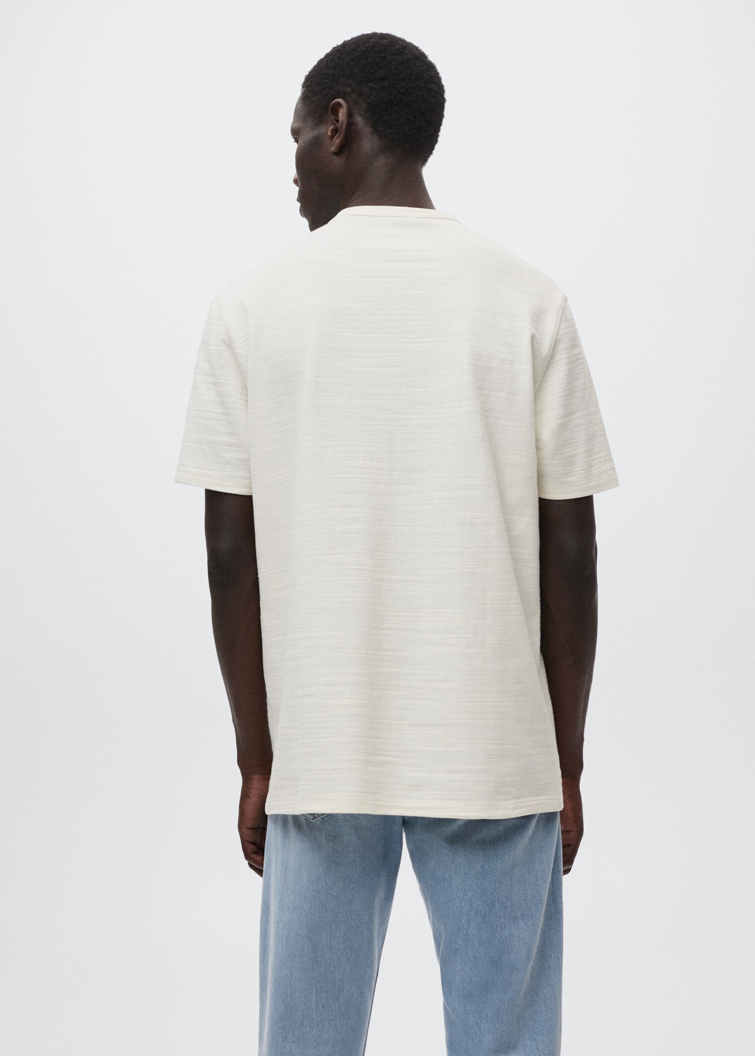 Camiseta algodón cuello panadero - Reverso del artículo