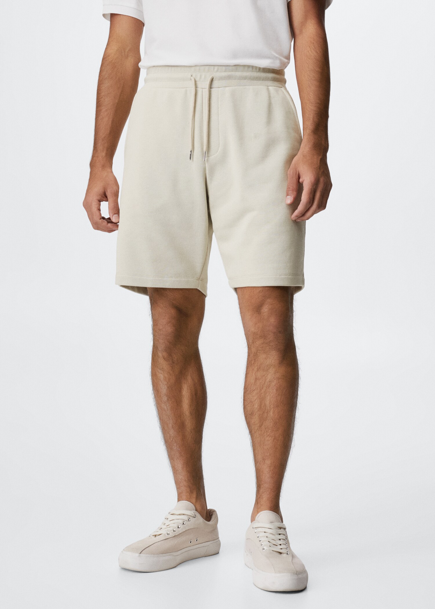 Jogger cotton Bermuda shorts - Medium plane