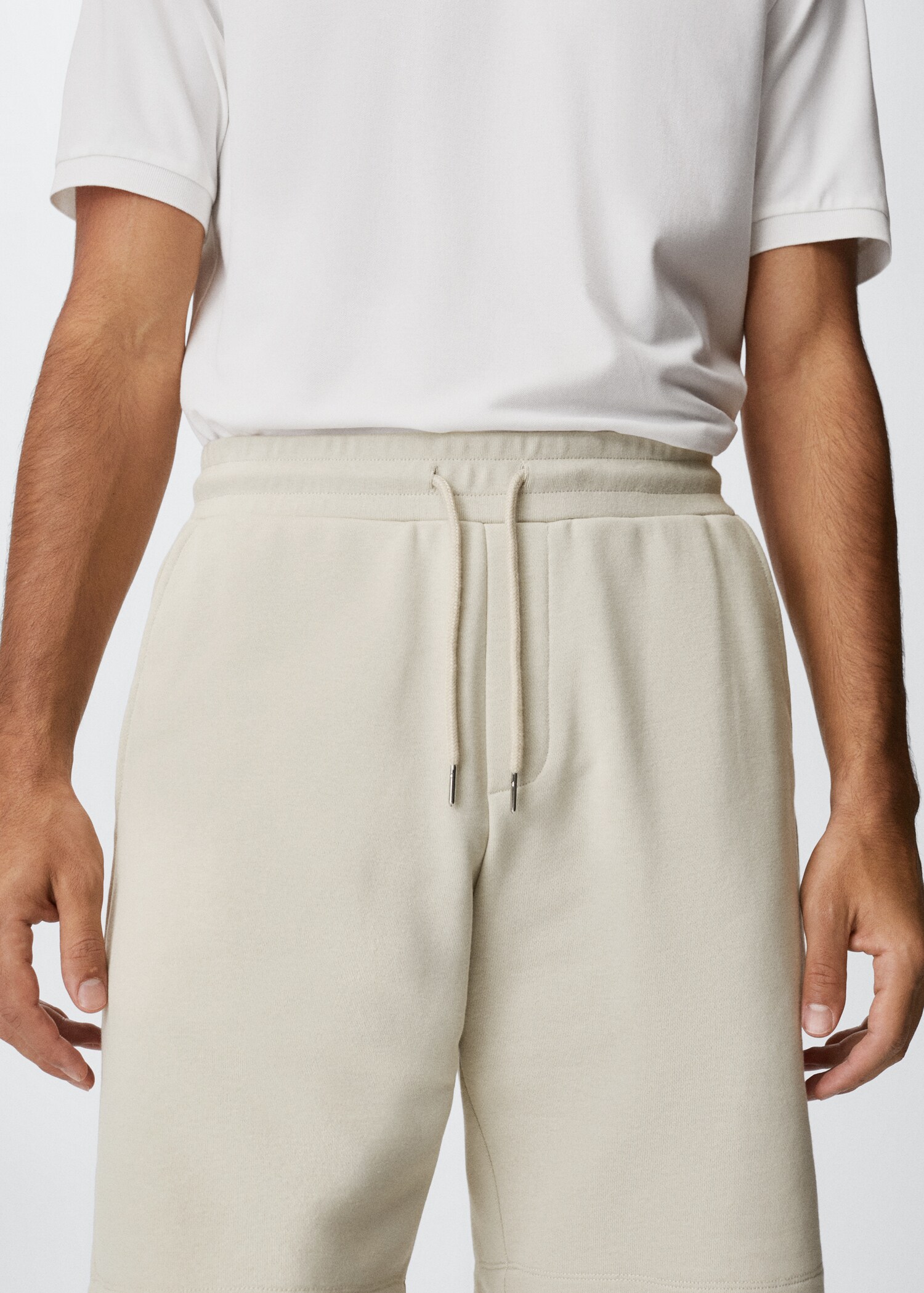 Jogger cotton Bermuda shorts - Details of the article 1