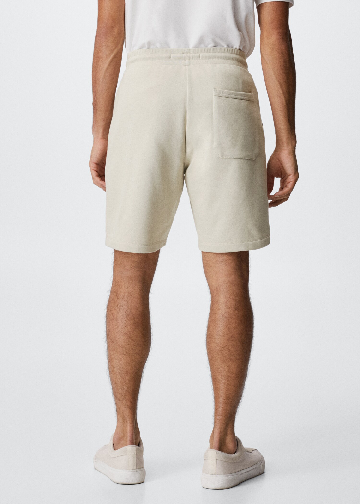 Jogger cotton Bermuda shorts - Reverse of the article