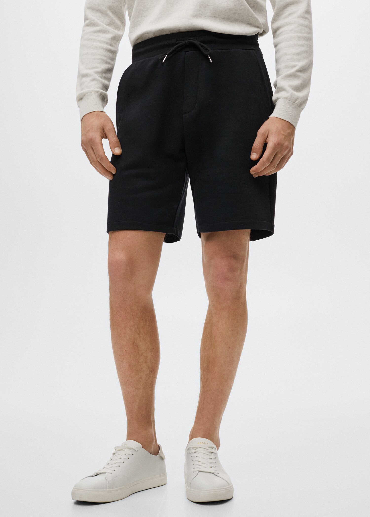 Jogger cotton Bermuda shorts - Medium plane