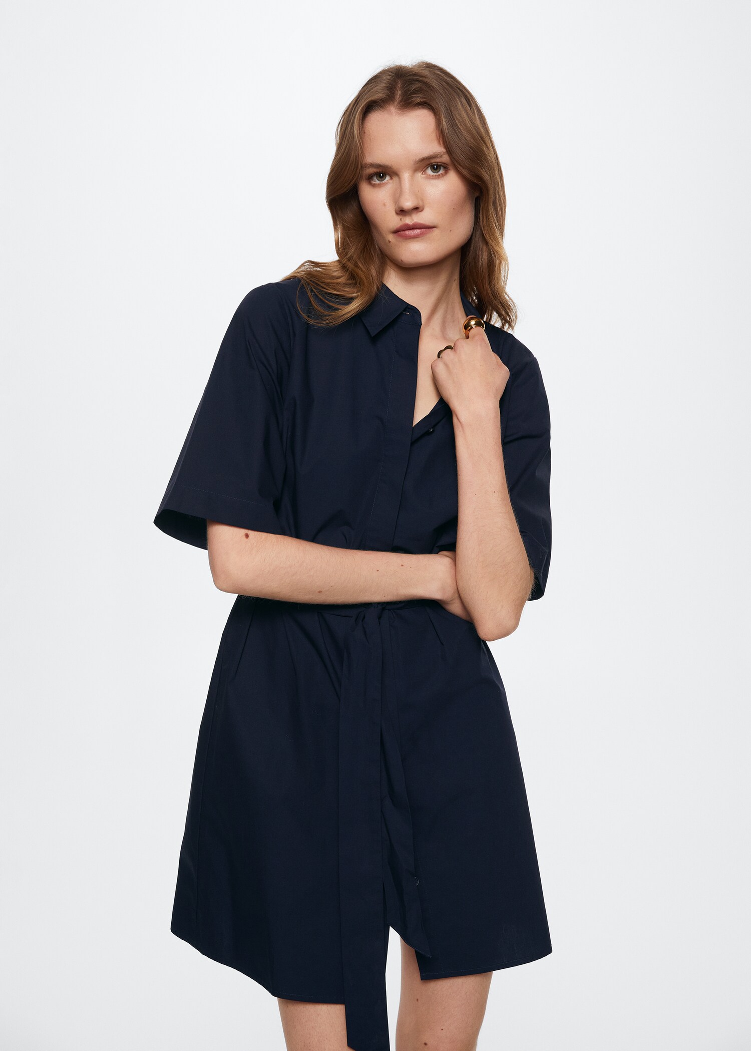 Robe chemisier coton - Plan moyen