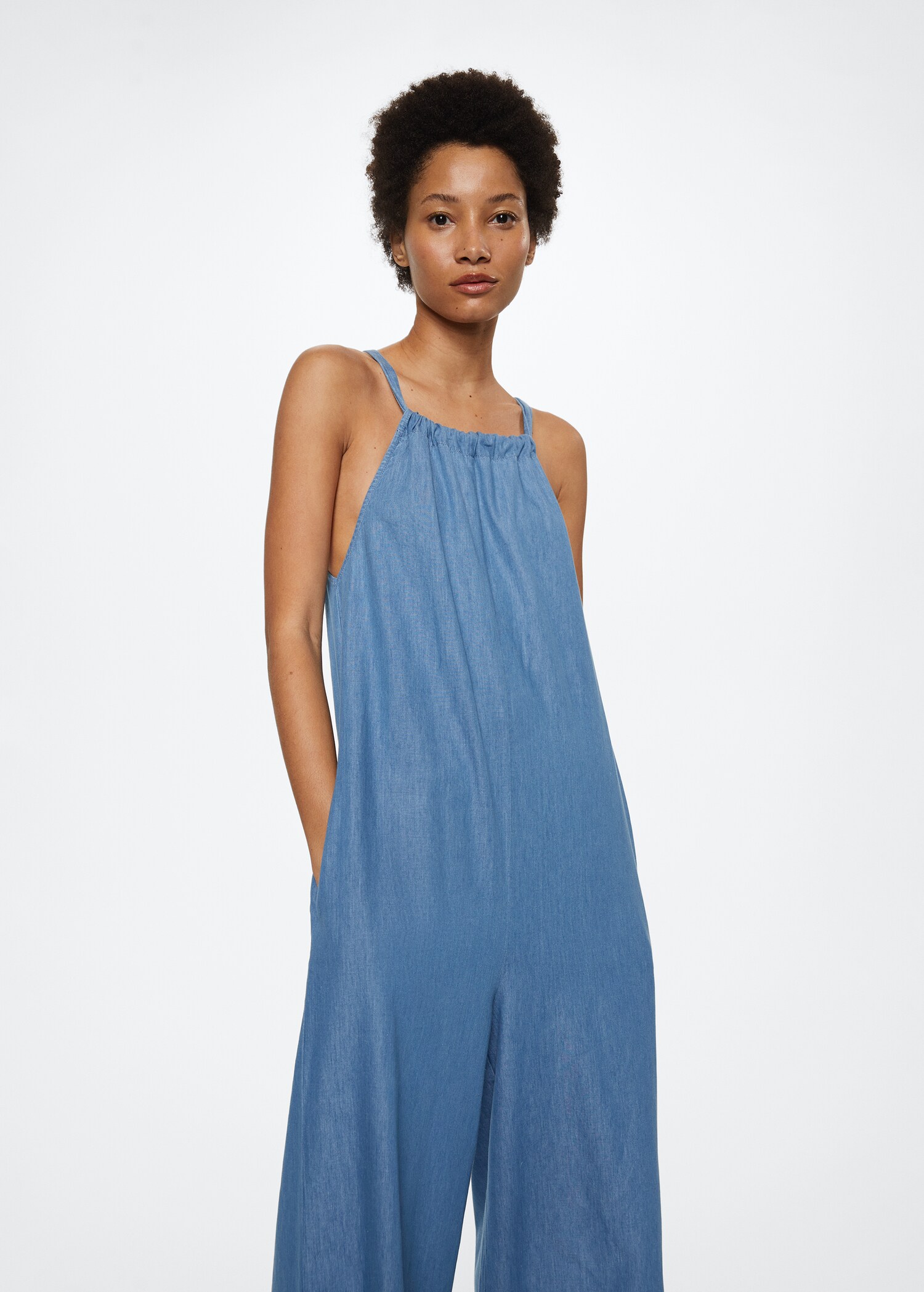 Cotton denim jumpsuit - Medium plane