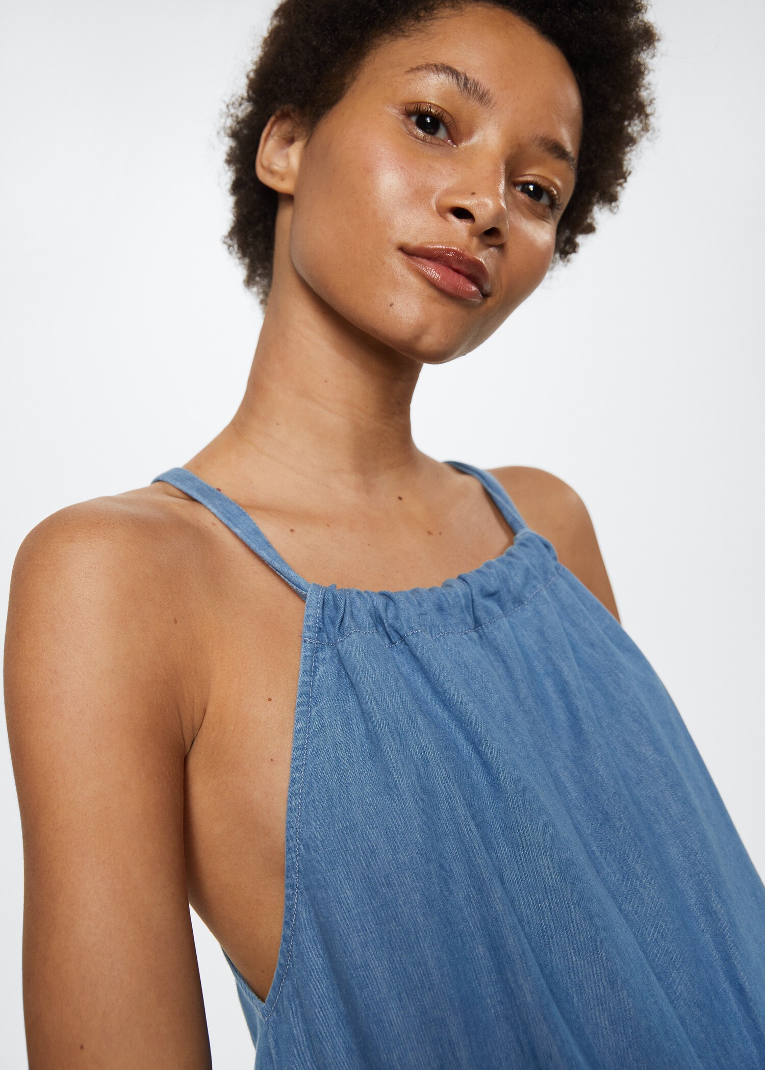 Cotton denim jumpsuit - Details of the article 2