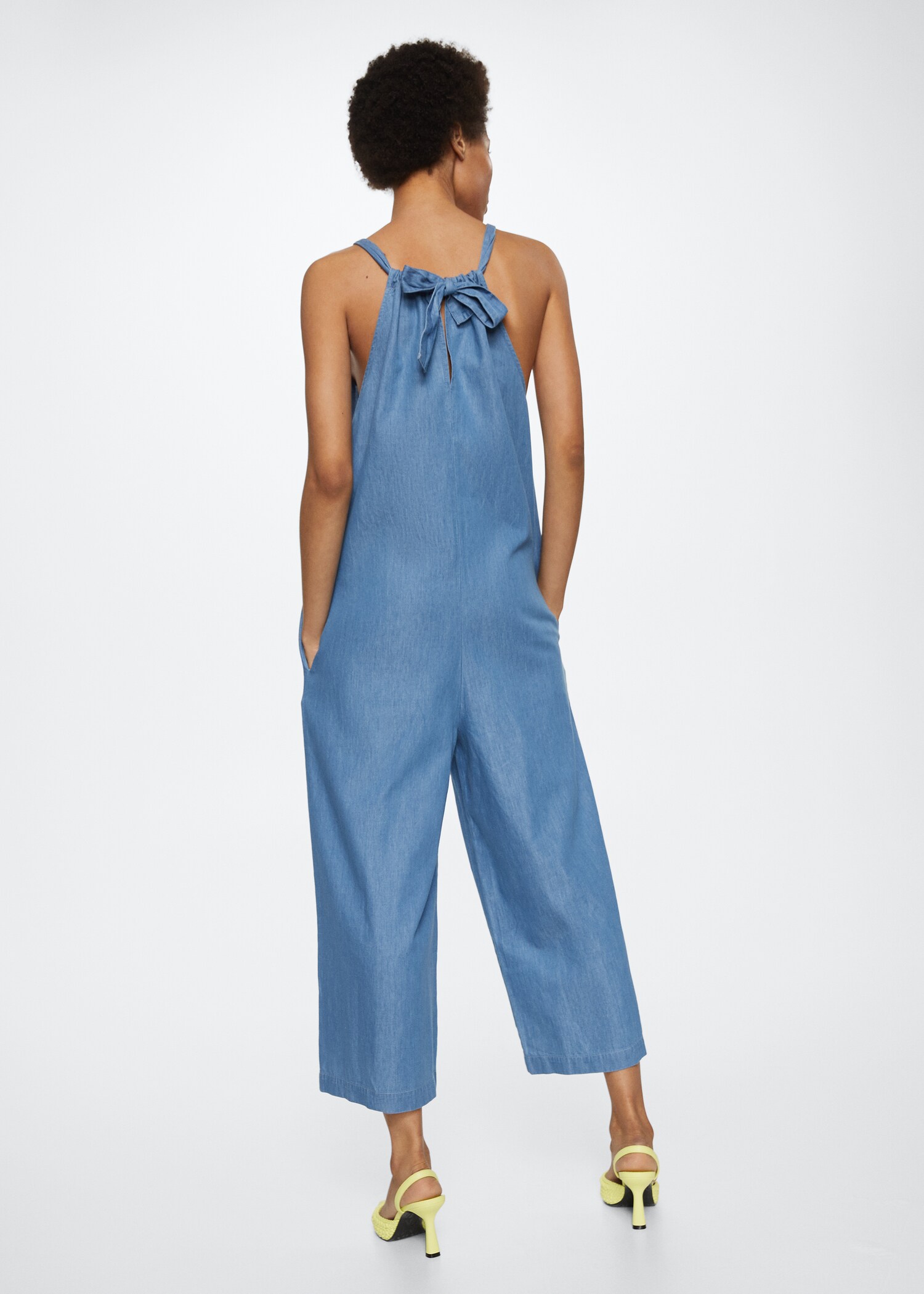 Cotton denim jumpsuit - Reverse of the article