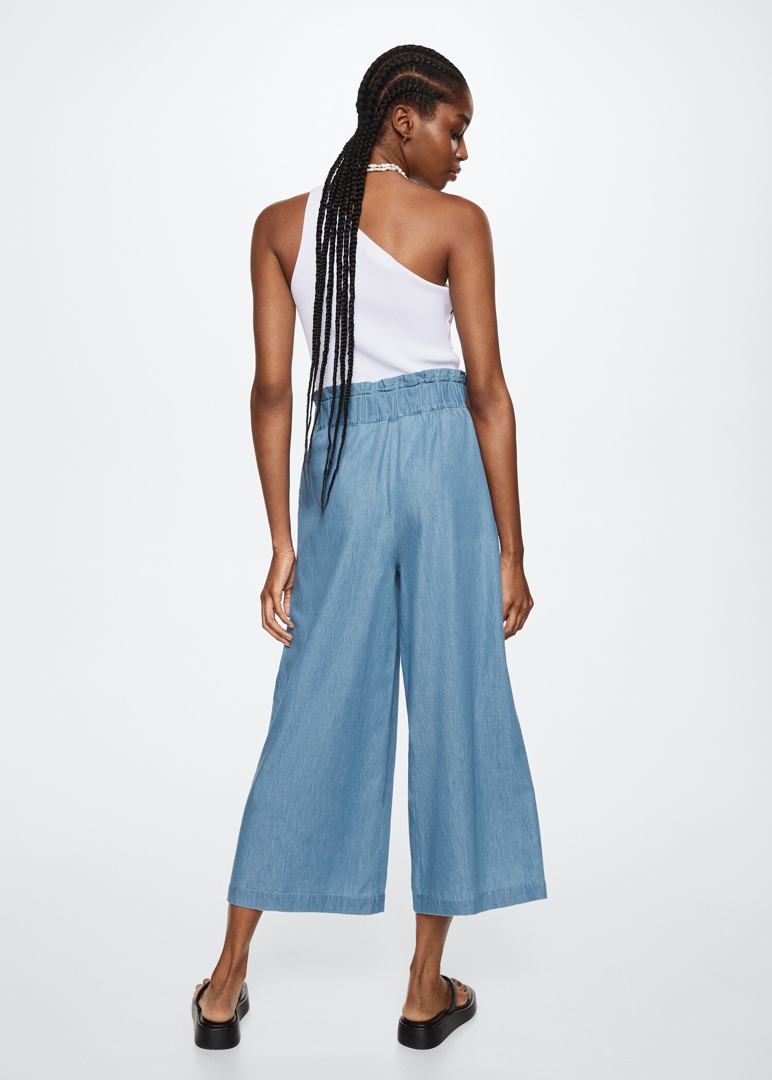 Belt cotton-blend trousers - Reverse of the article