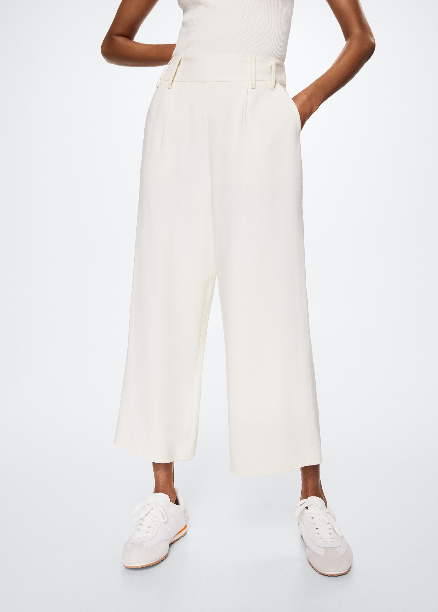  Fluid culotte trouser - Medium plane