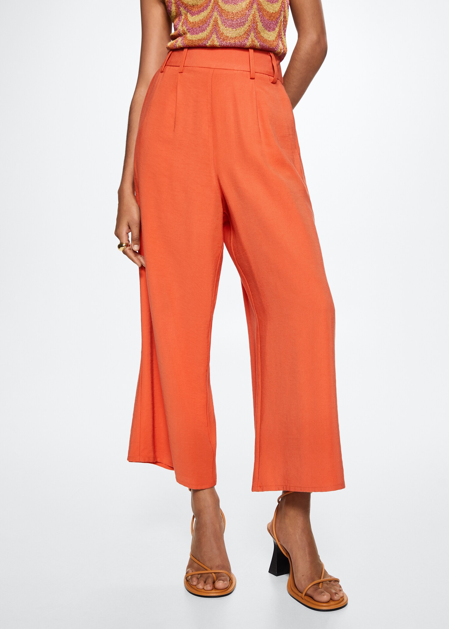  Fluid culotte trouser - Medium plane